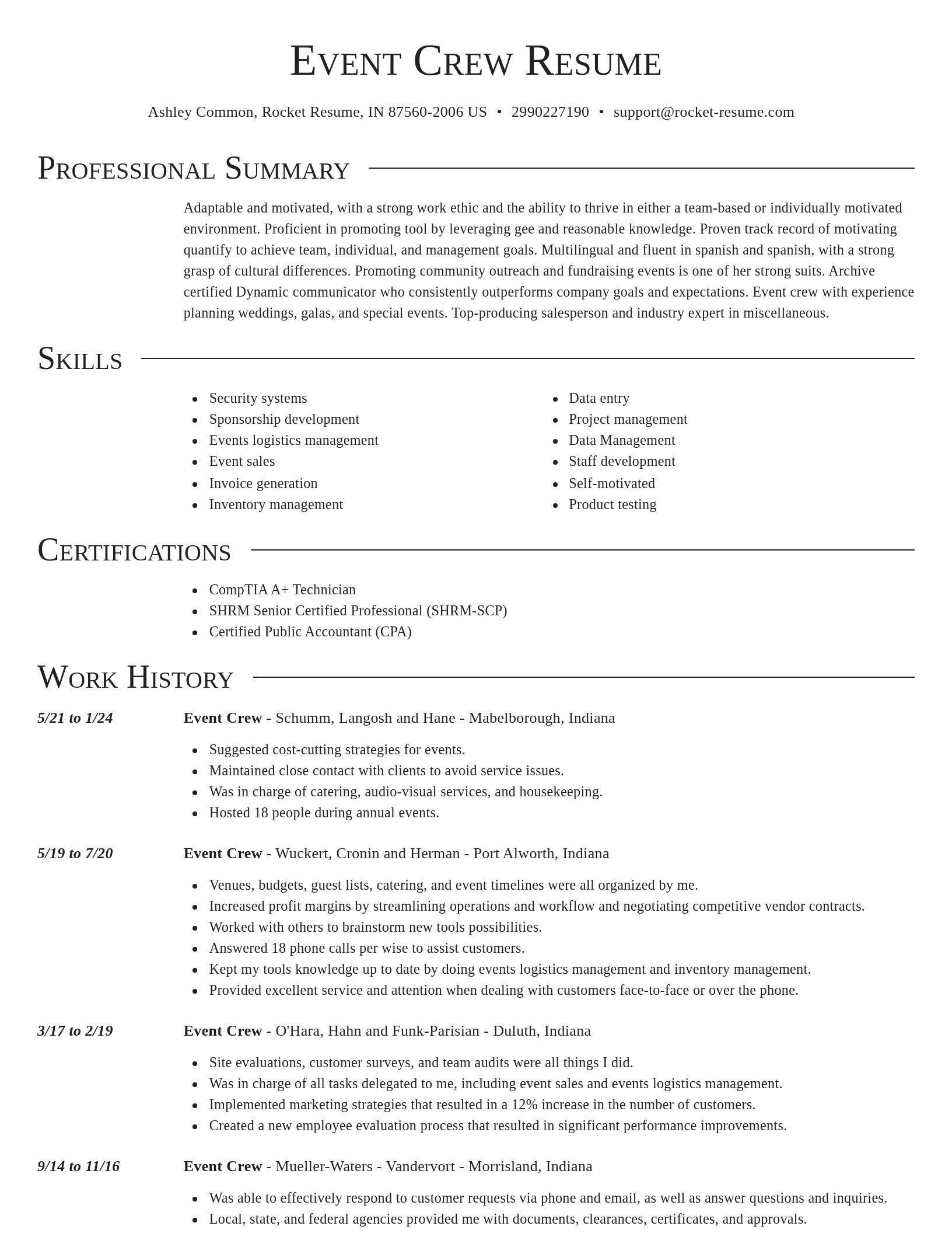 Director resume template