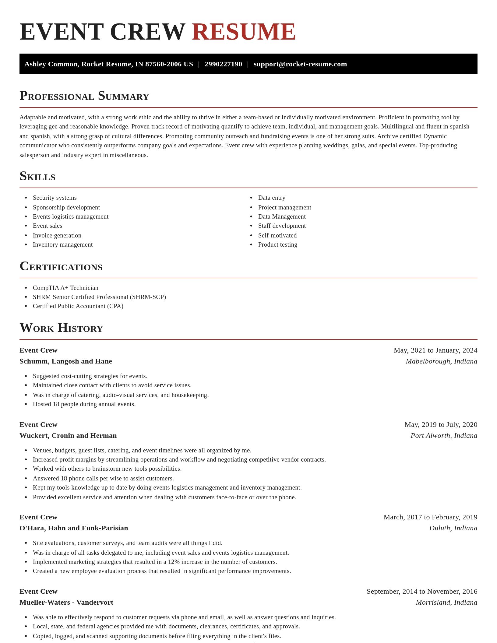 Exquisite resume template