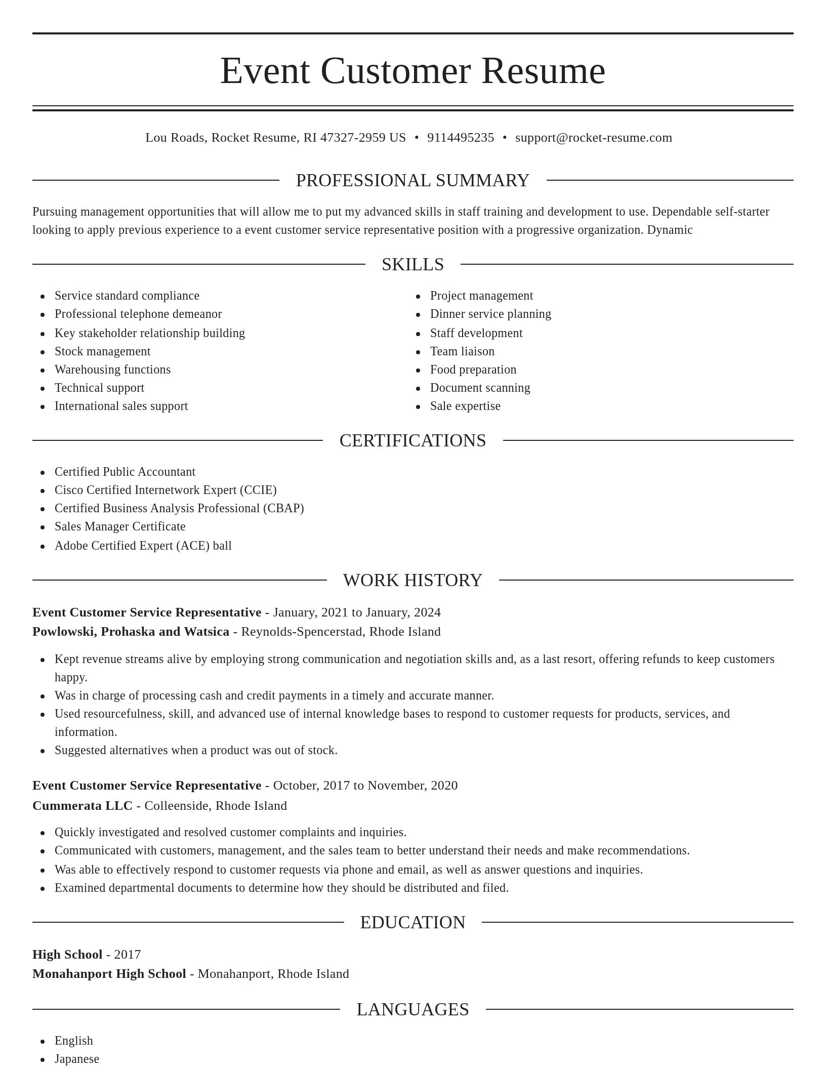 Elegant resume template