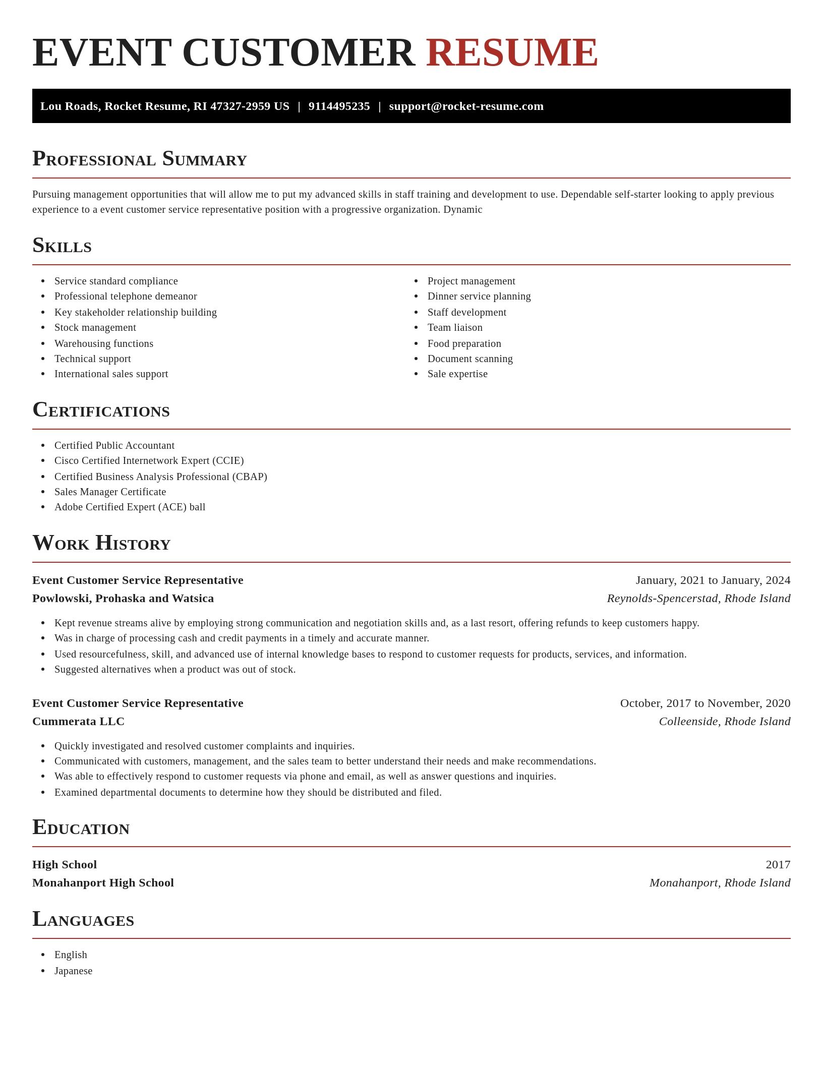 Exquisite resume template