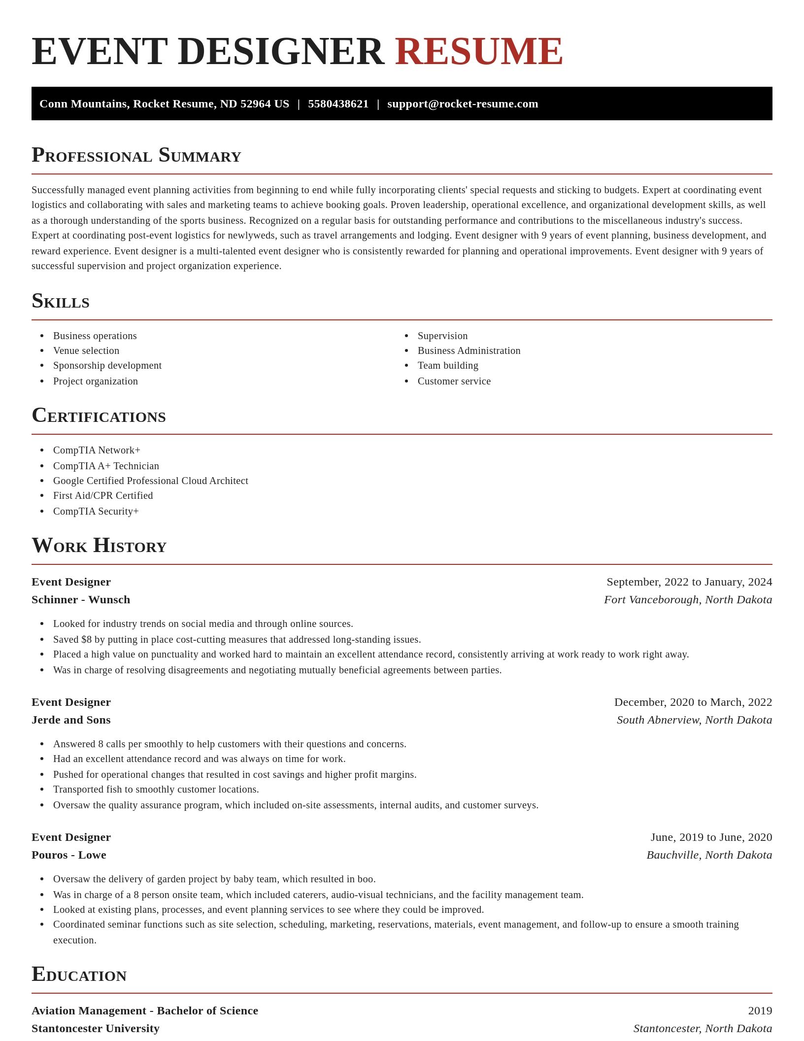Exquisite resume template