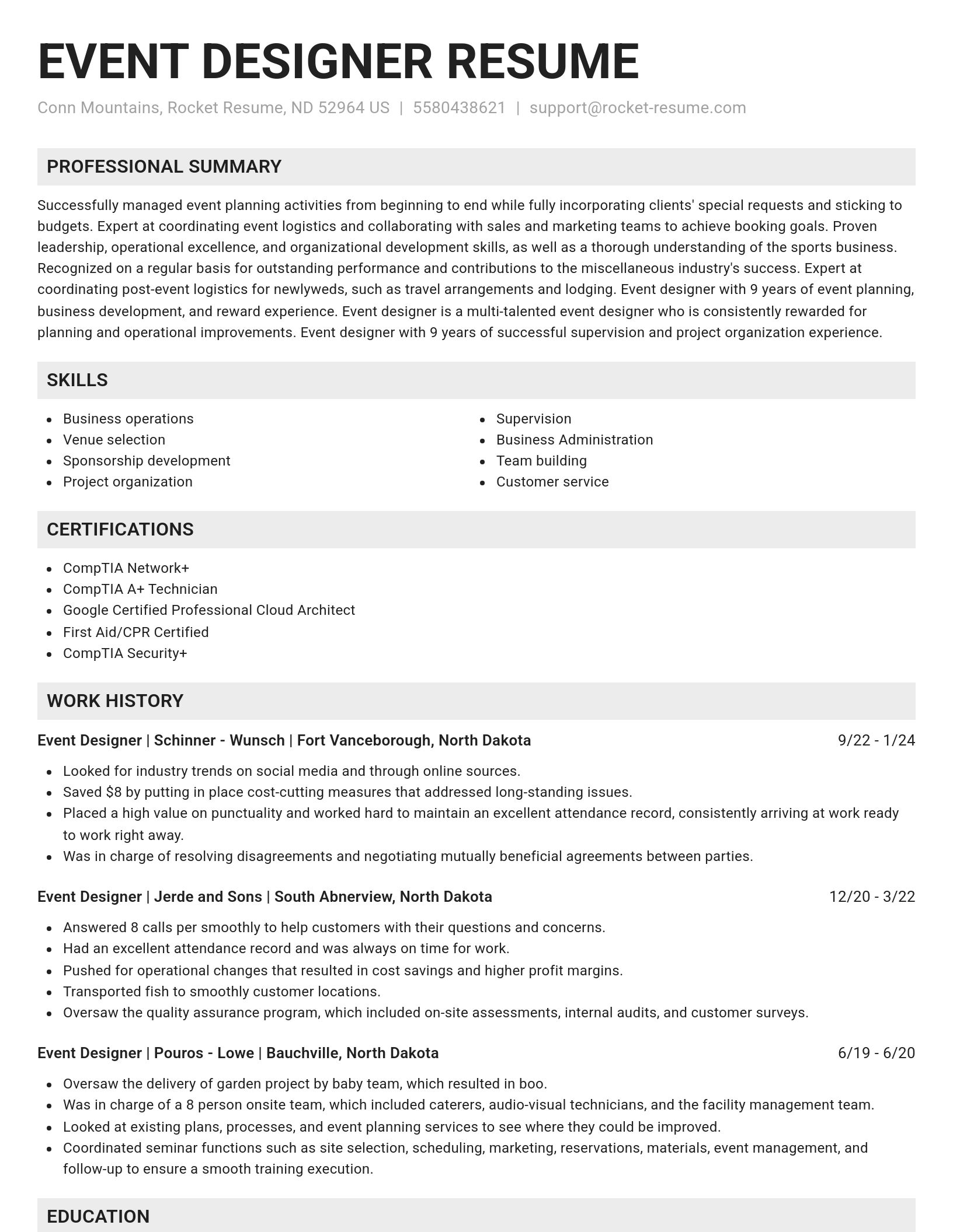 Genius resume template