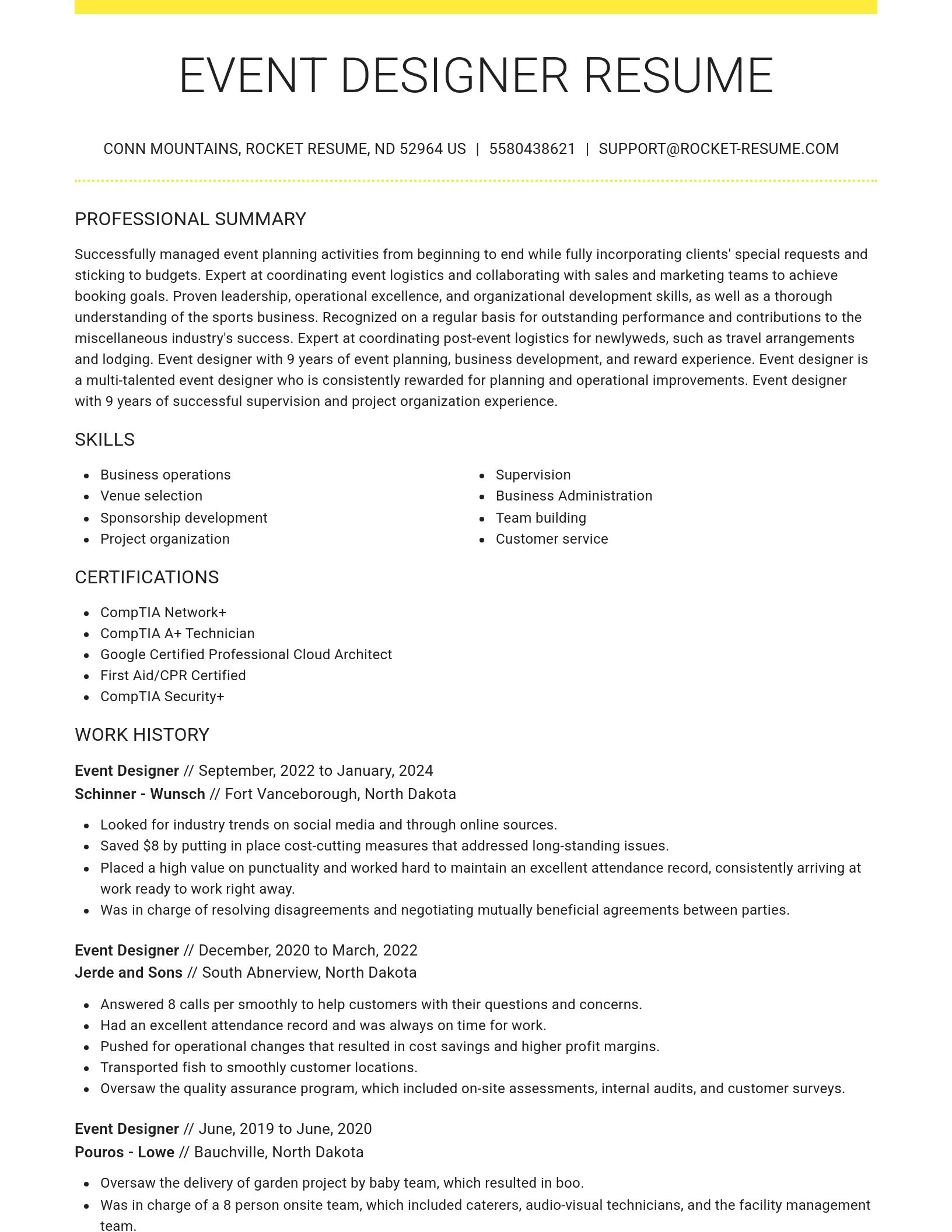 Grand resume template