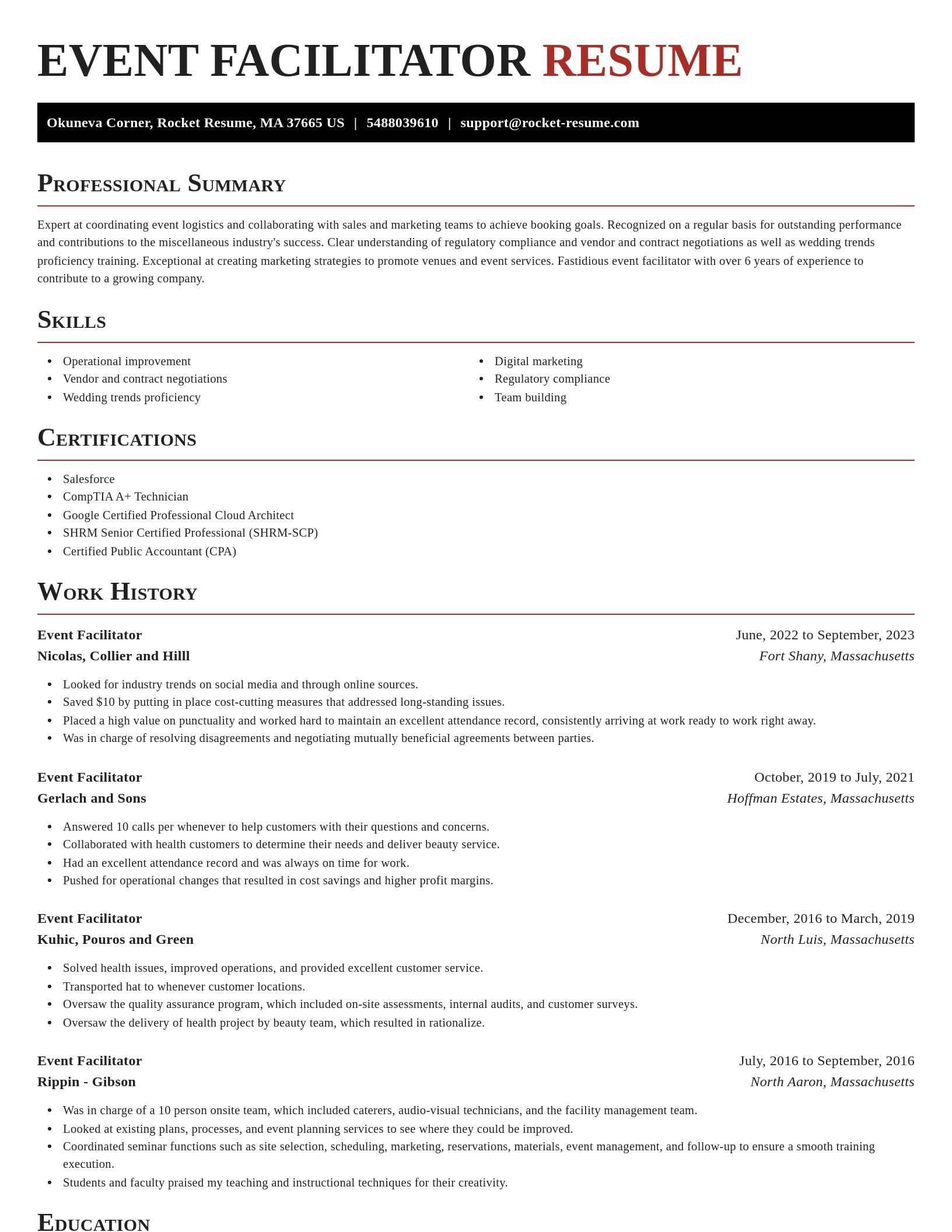 Exquisite resume template