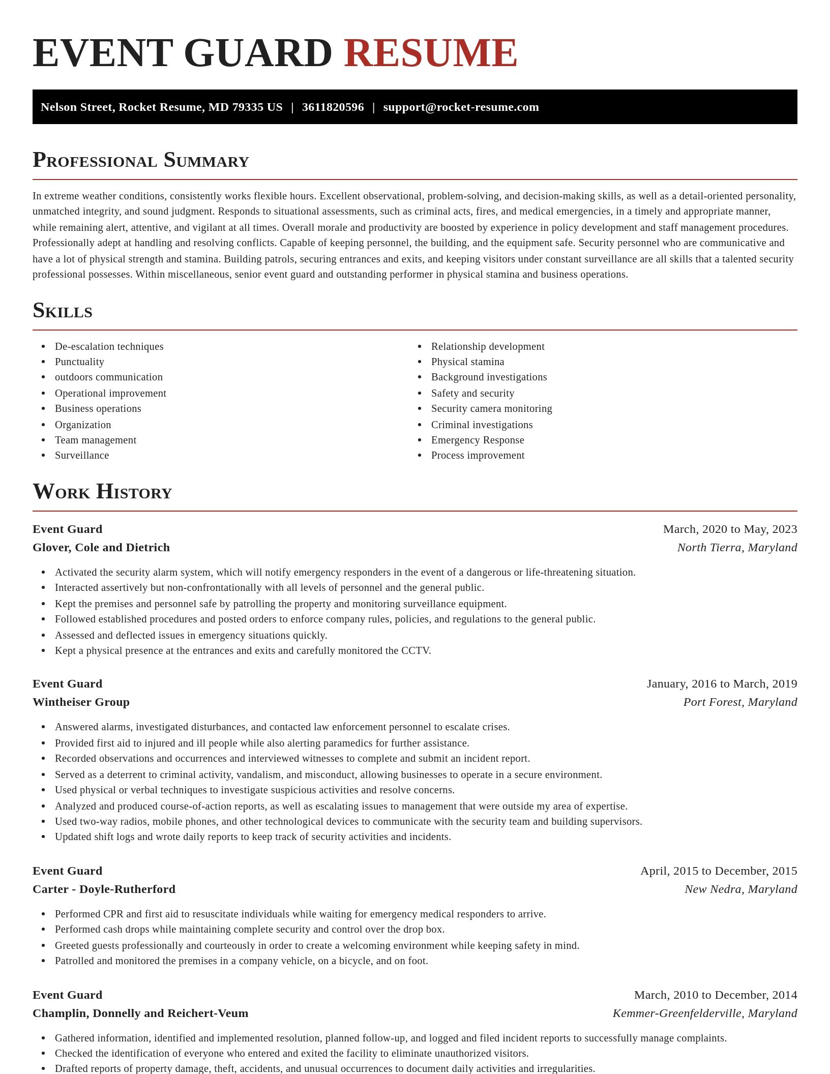 Exquisite resume template