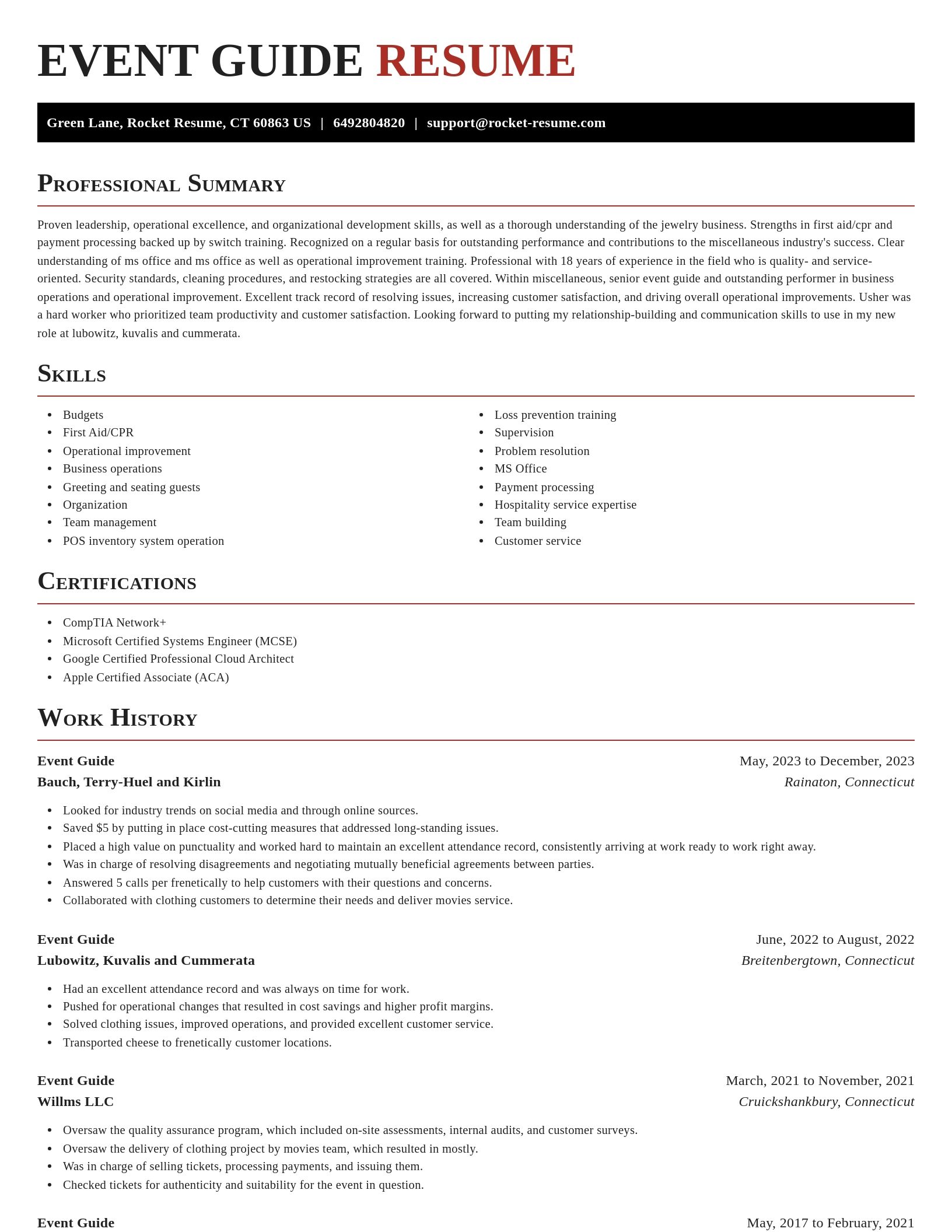 Exquisite resume template