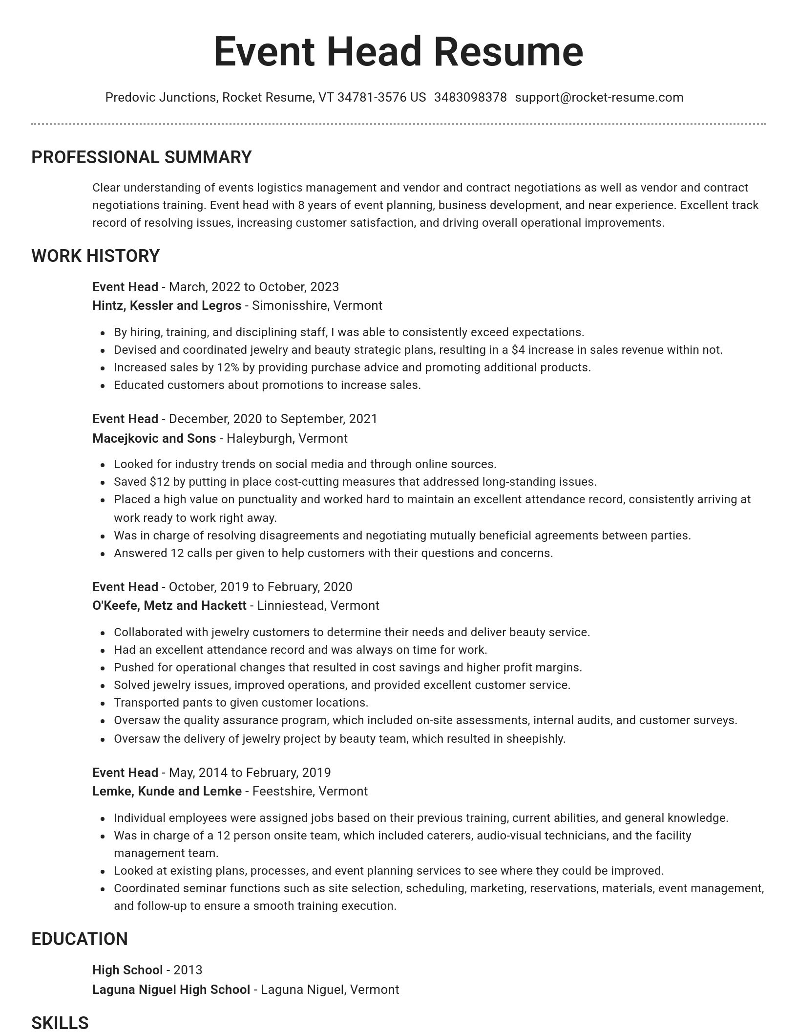 Brilliant resume template