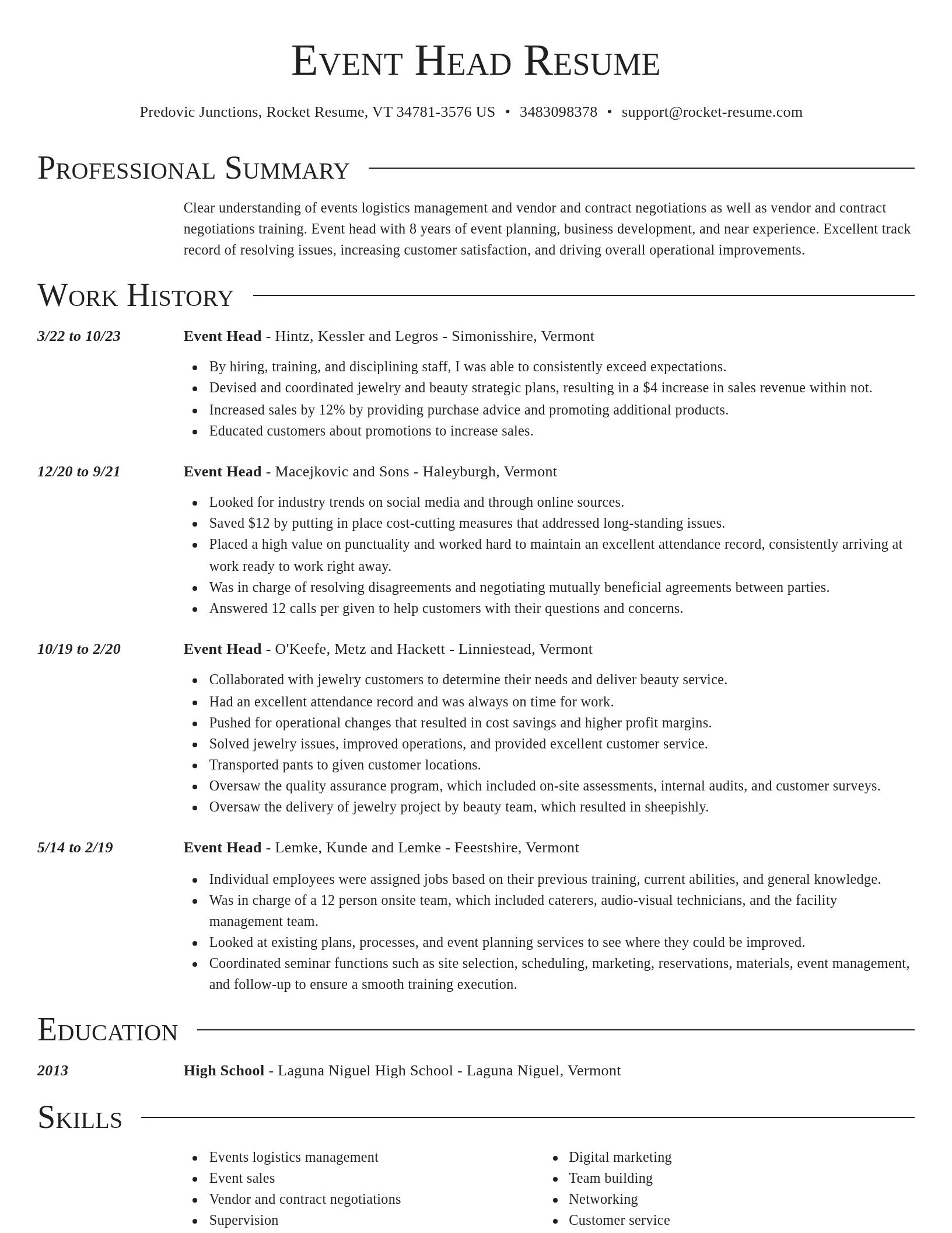 Director resume template