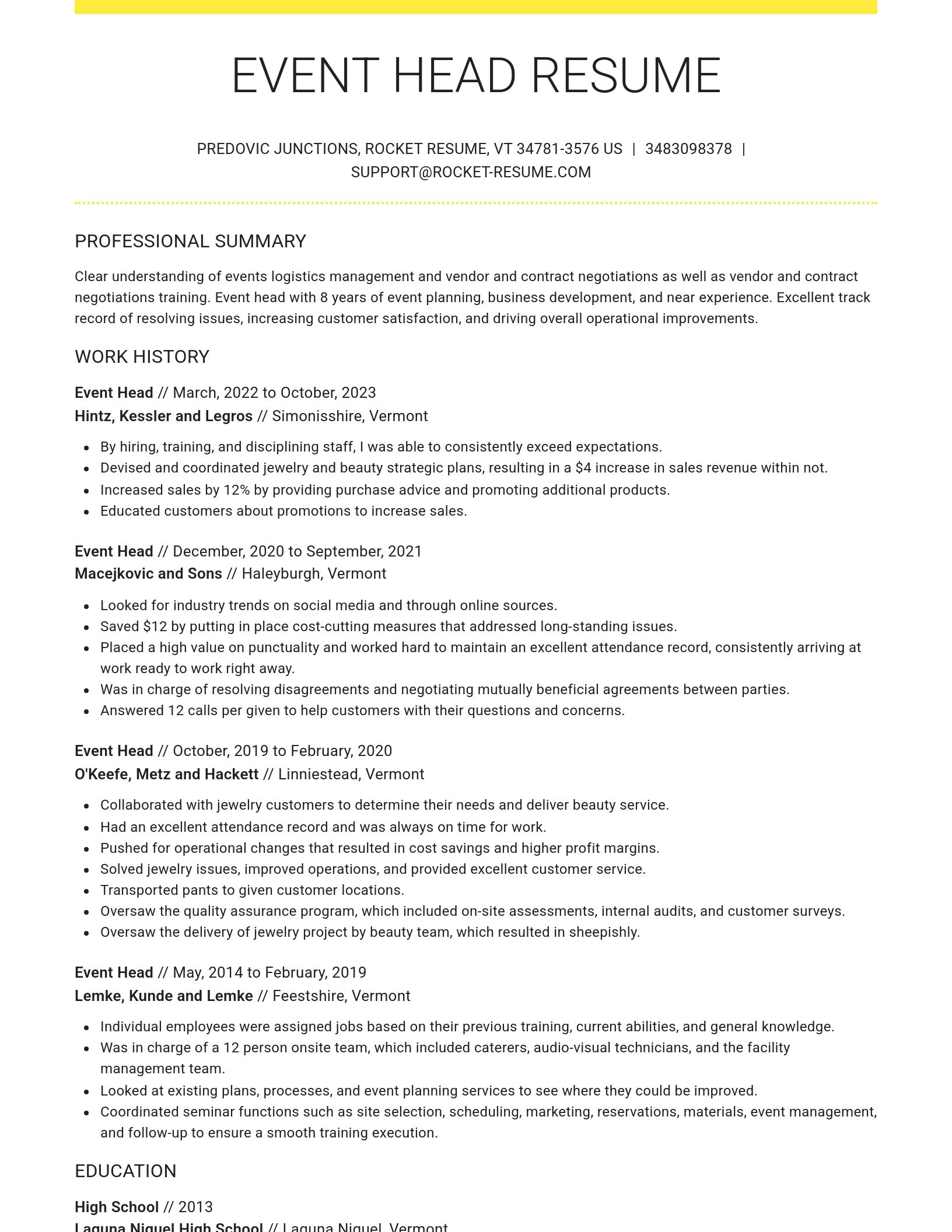 Grand resume template