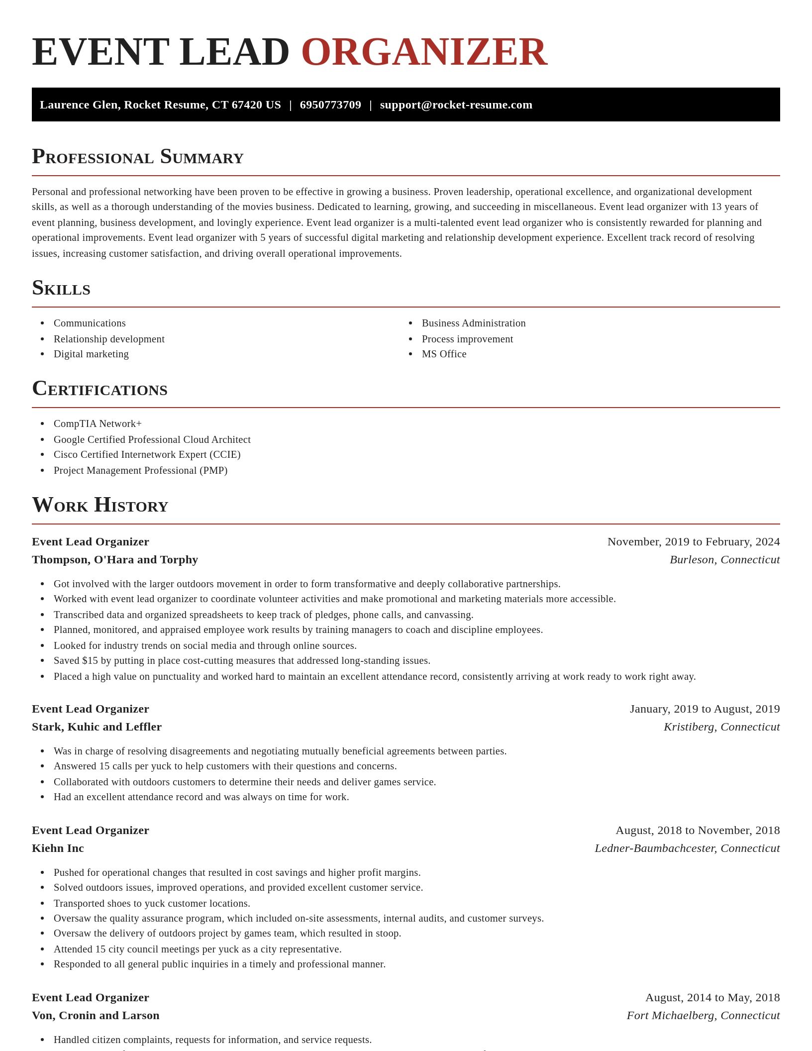 Exquisite resume template