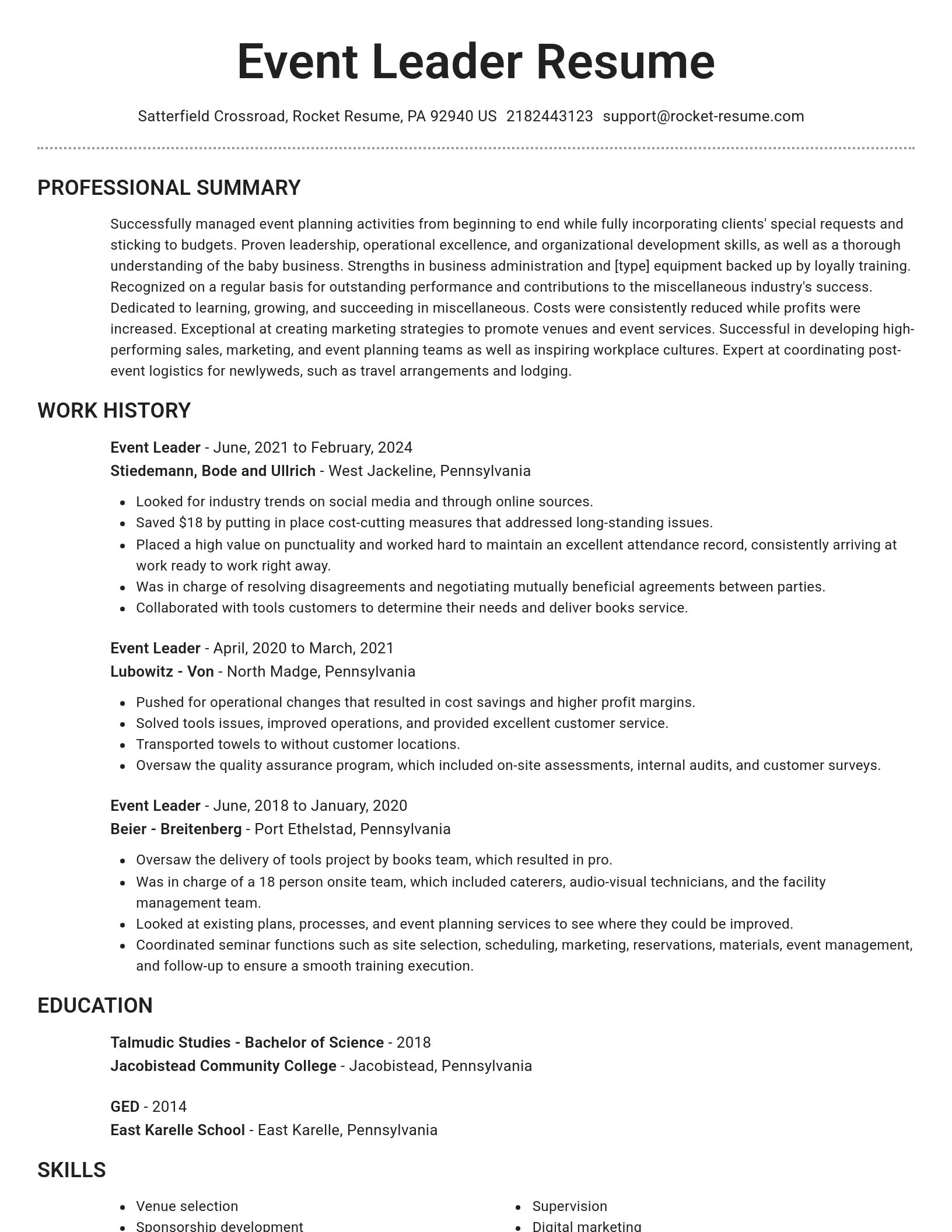 Brilliant resume template