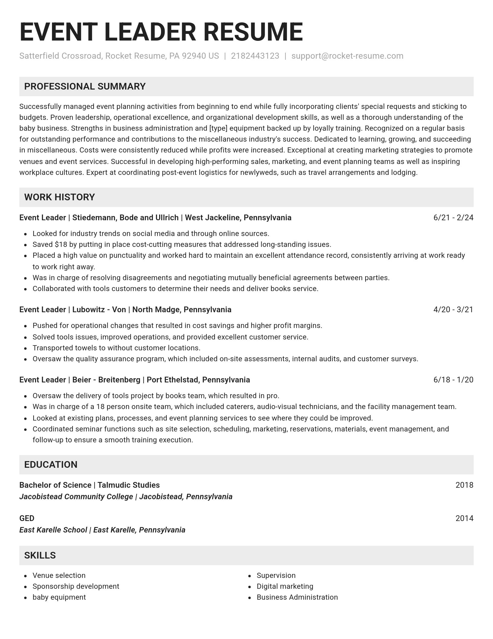 Genius resume template