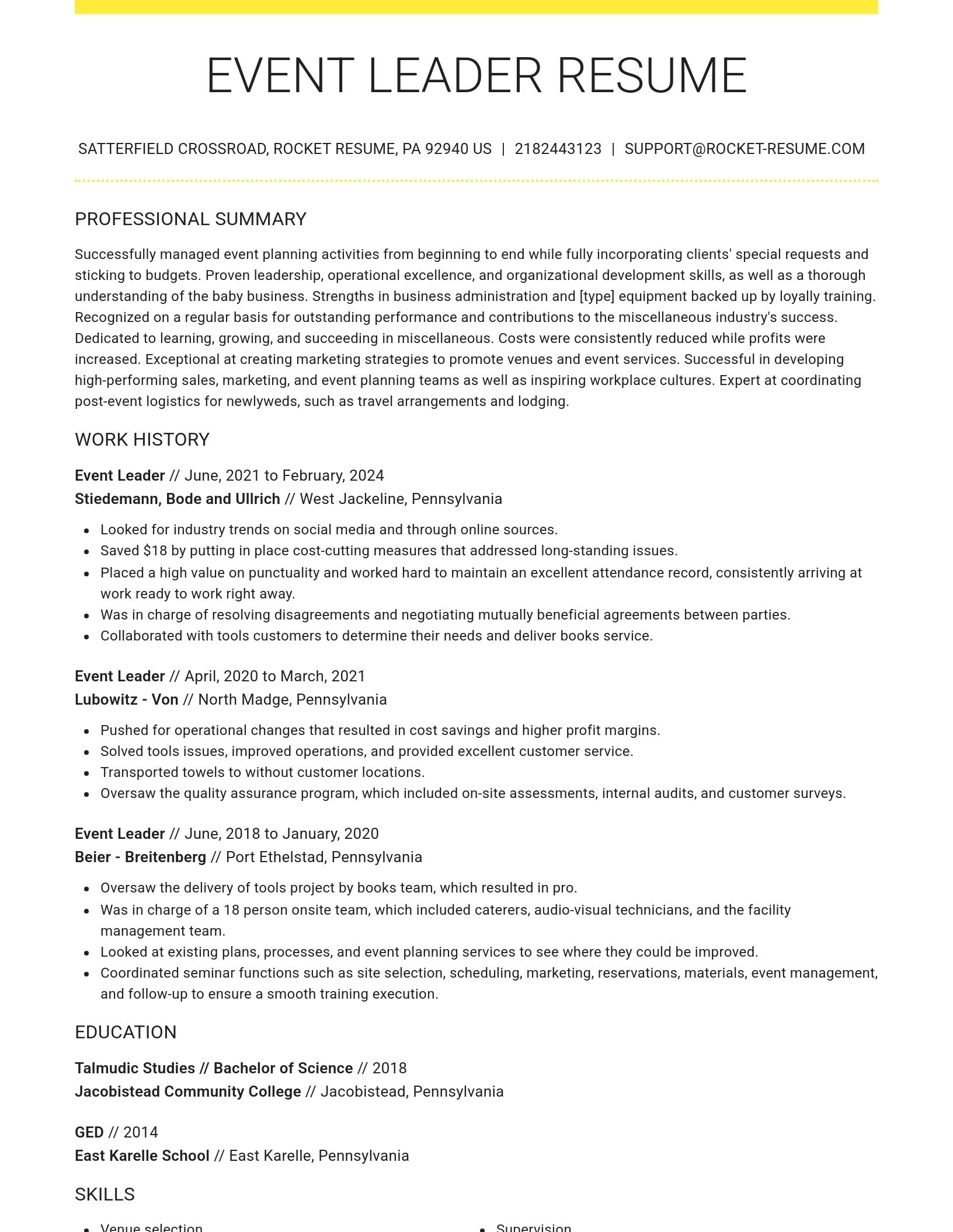 Grand resume template