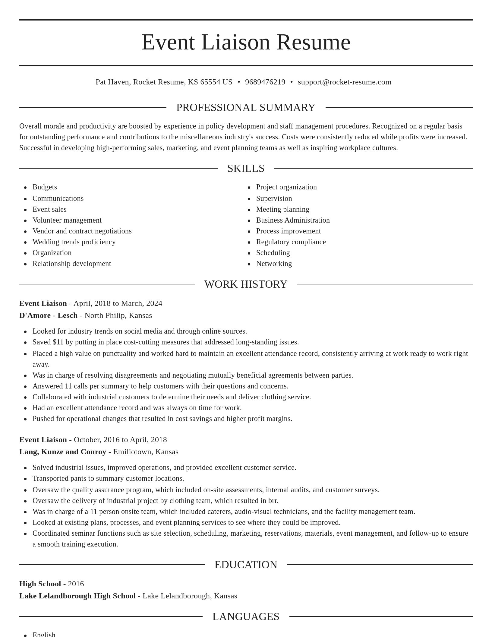 Elegant resume template