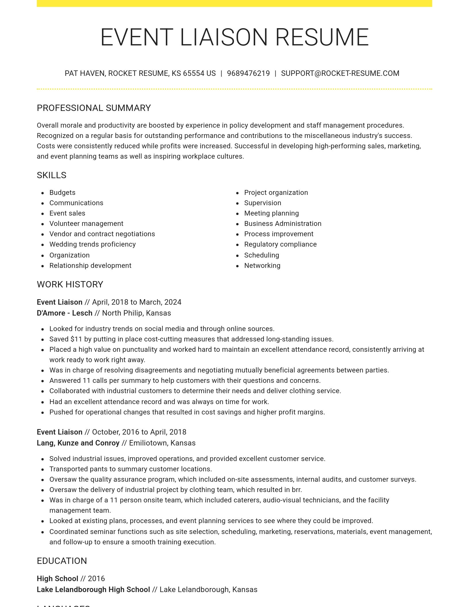 Grand resume template