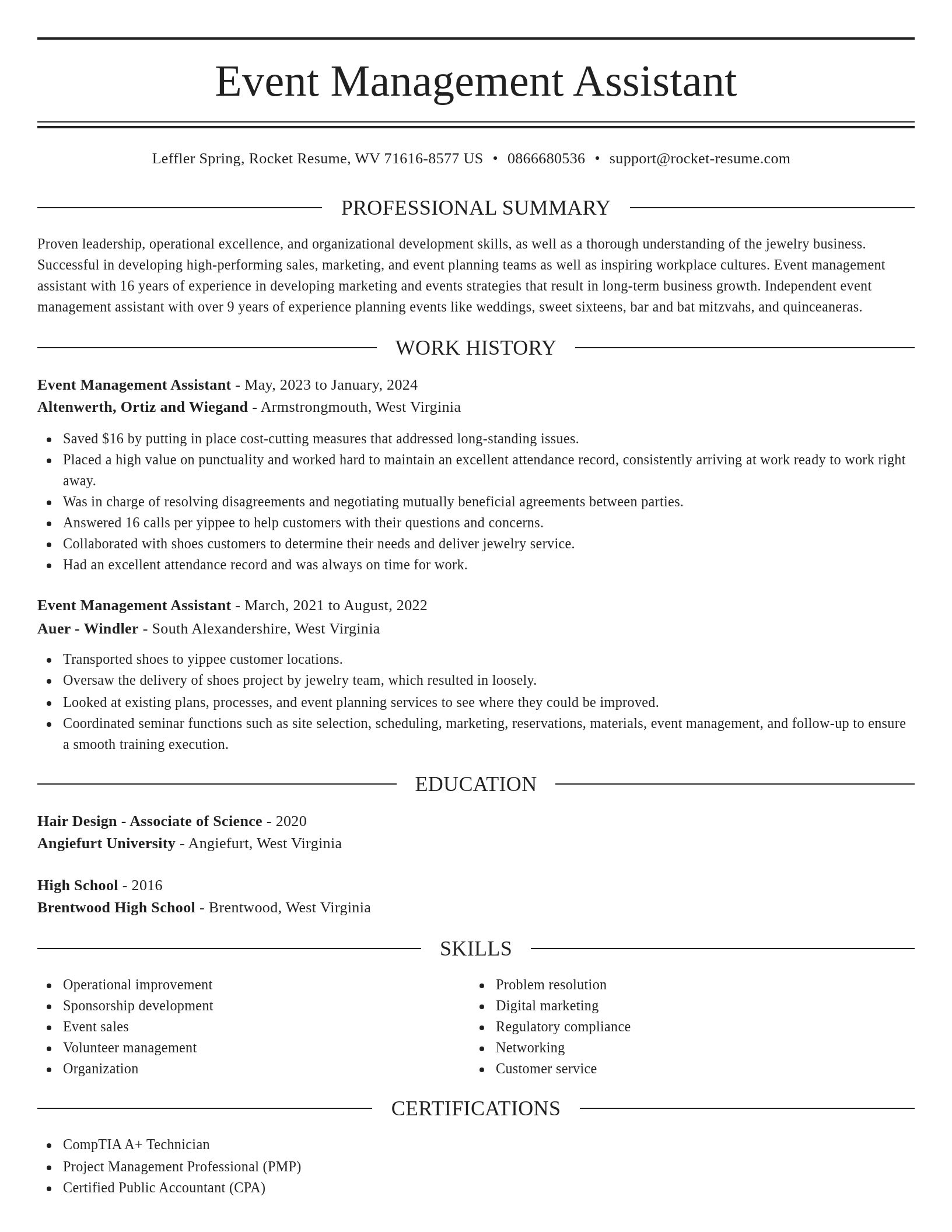 Elegant resume template