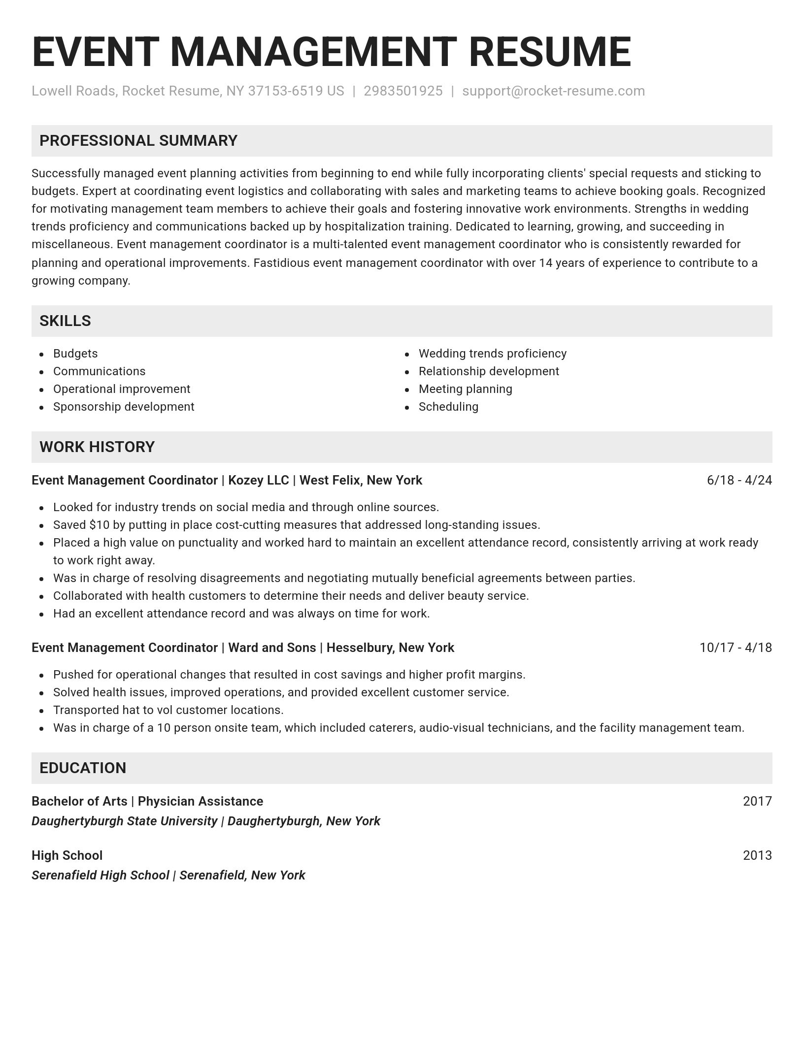 Genius resume template