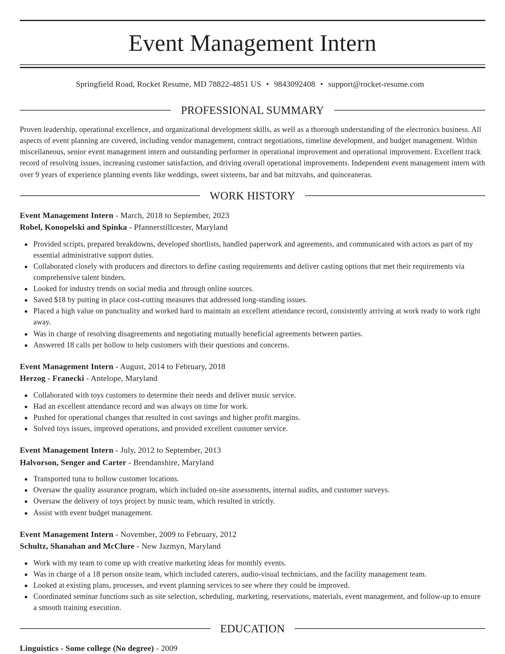 Elegant resume template