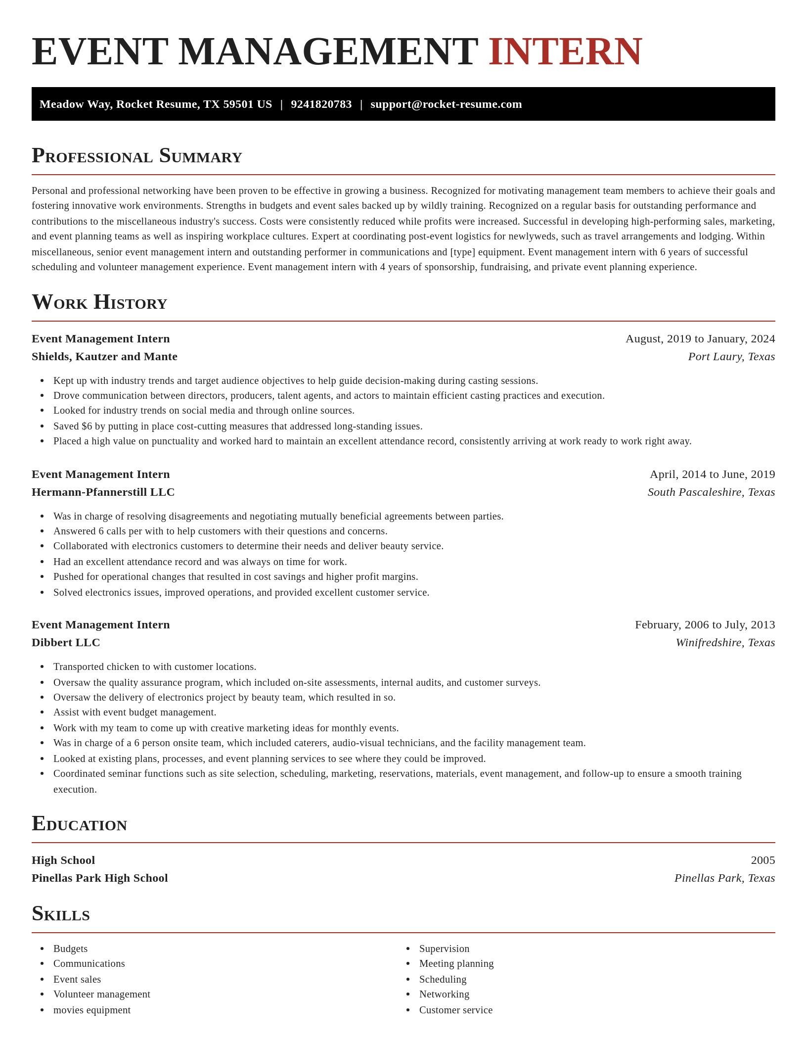 Exquisite resume template