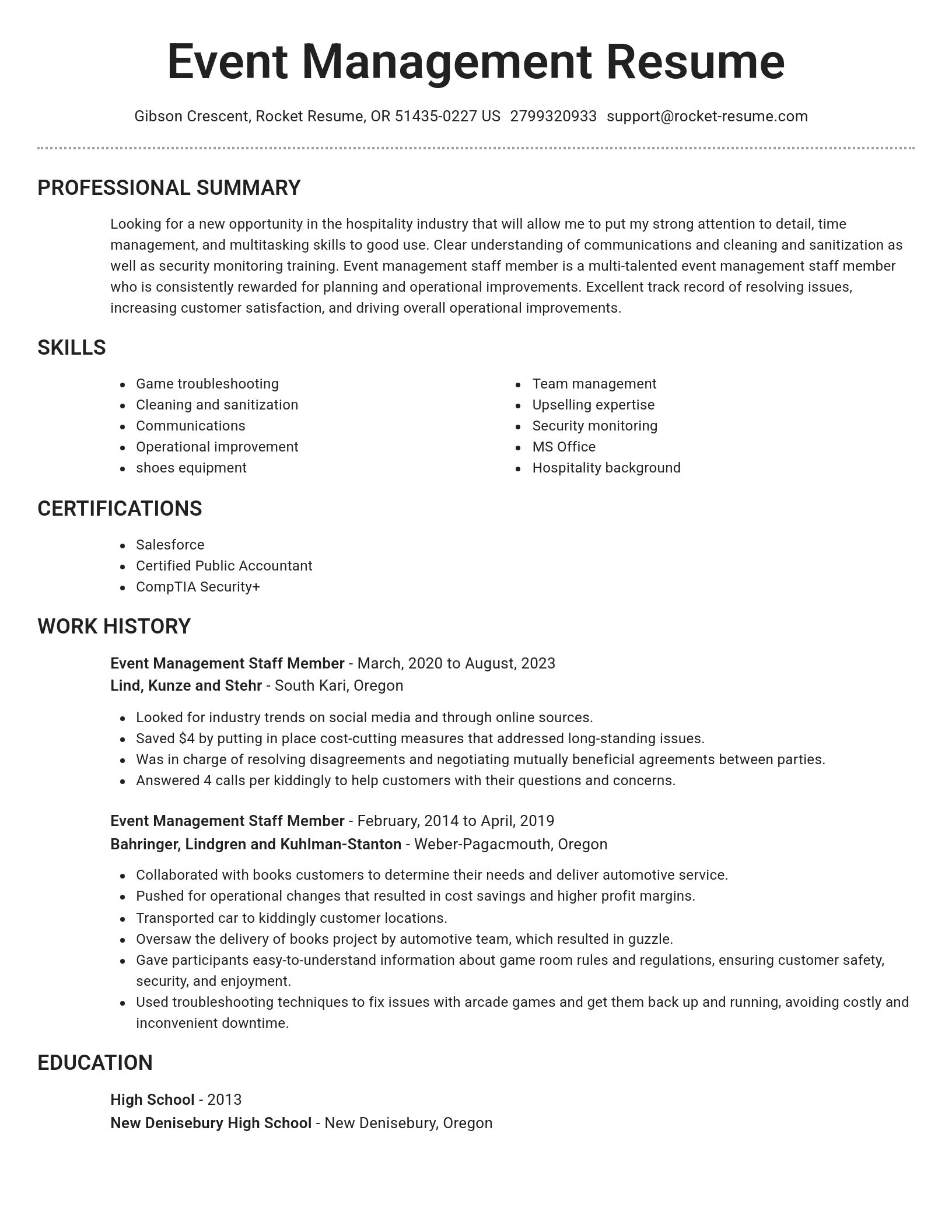 Brilliant resume template