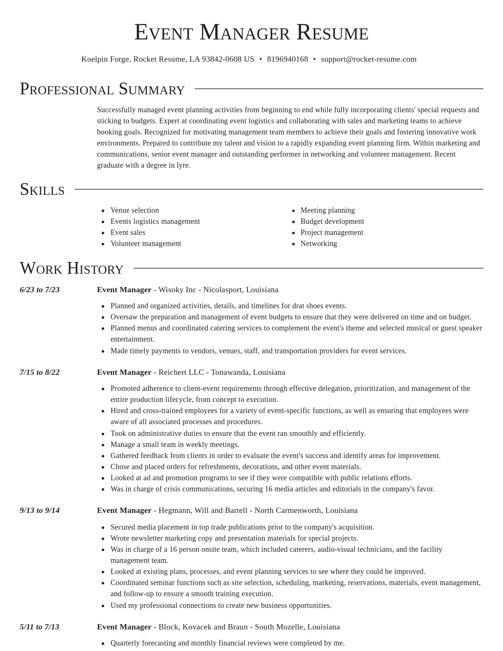 Director resume template
