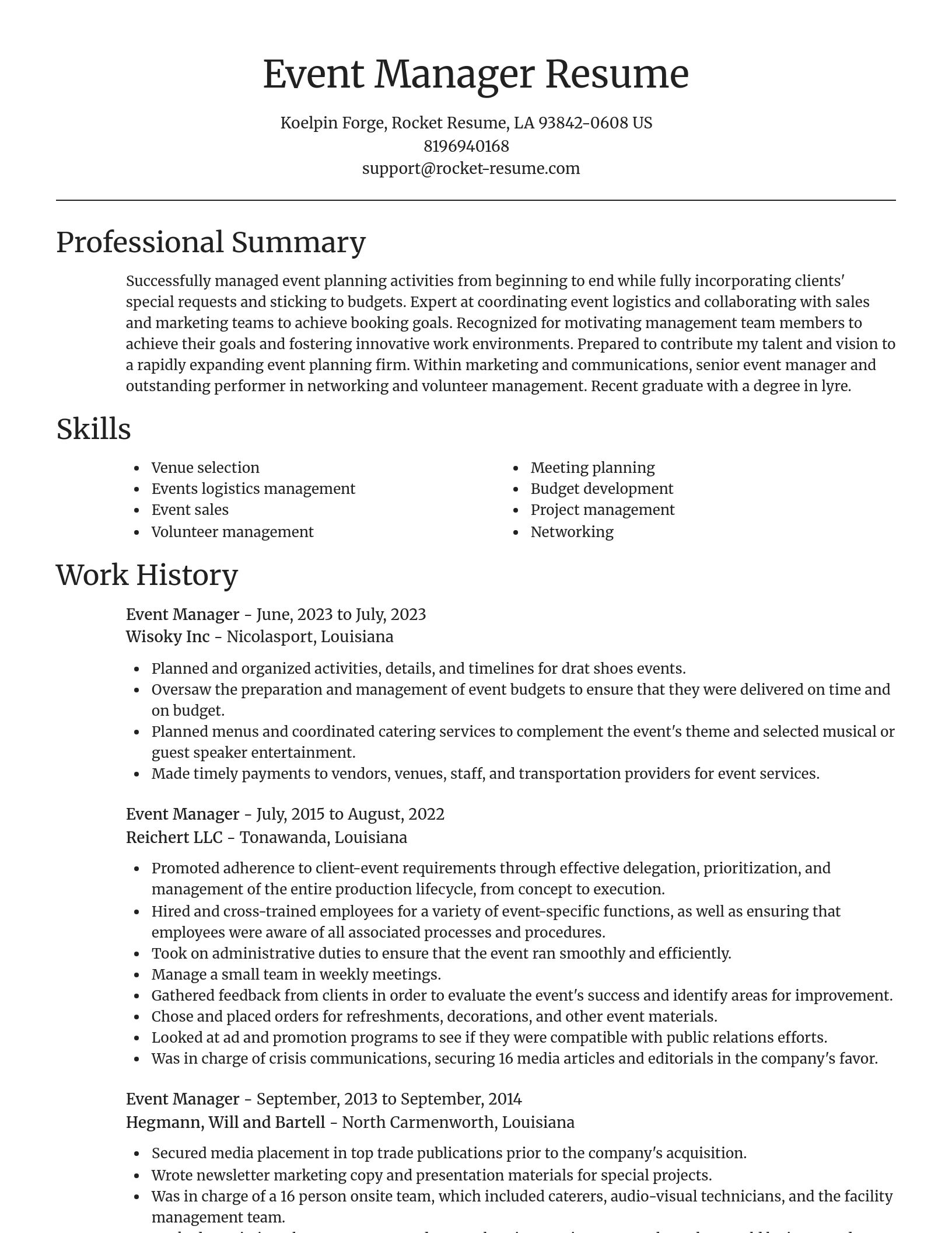 Focal Point resume template