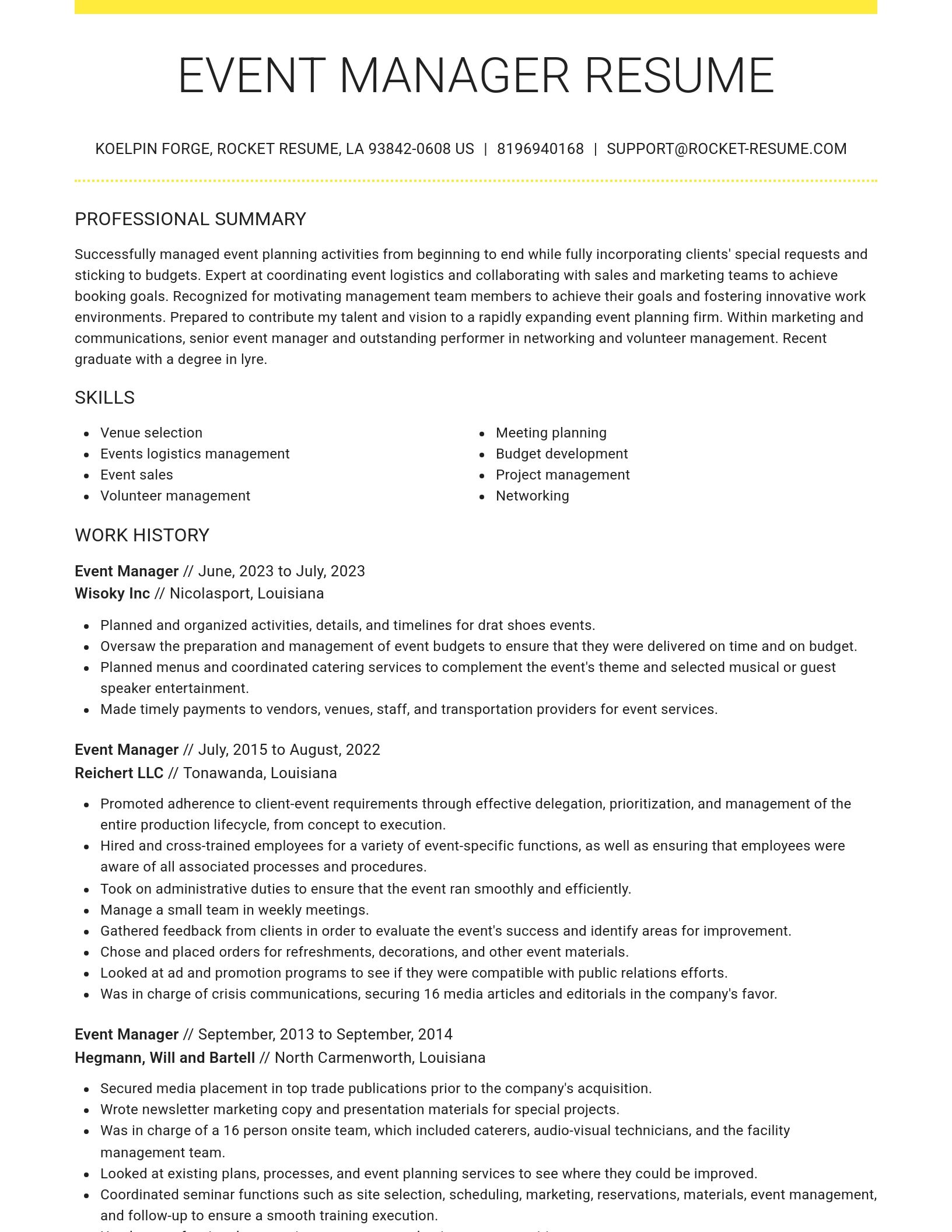 Grand resume template