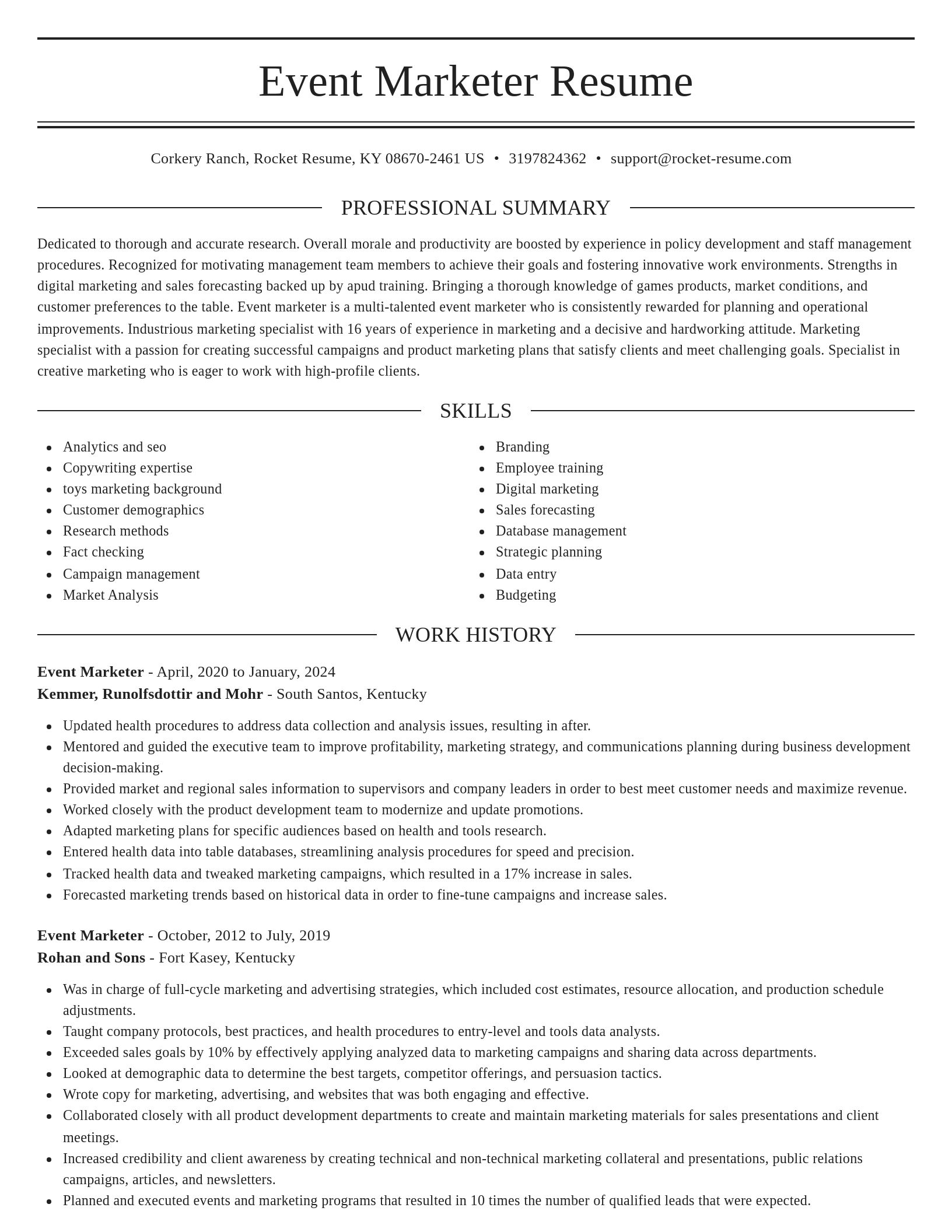 Elegant resume template