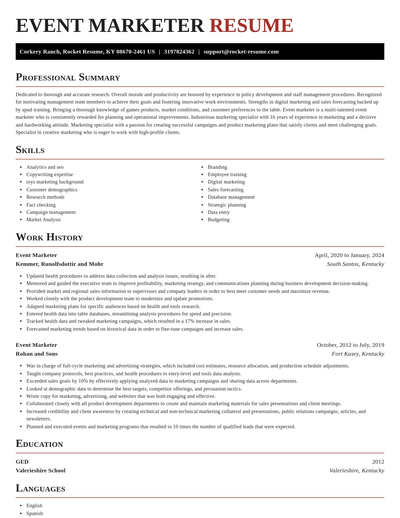 Exquisite resume template