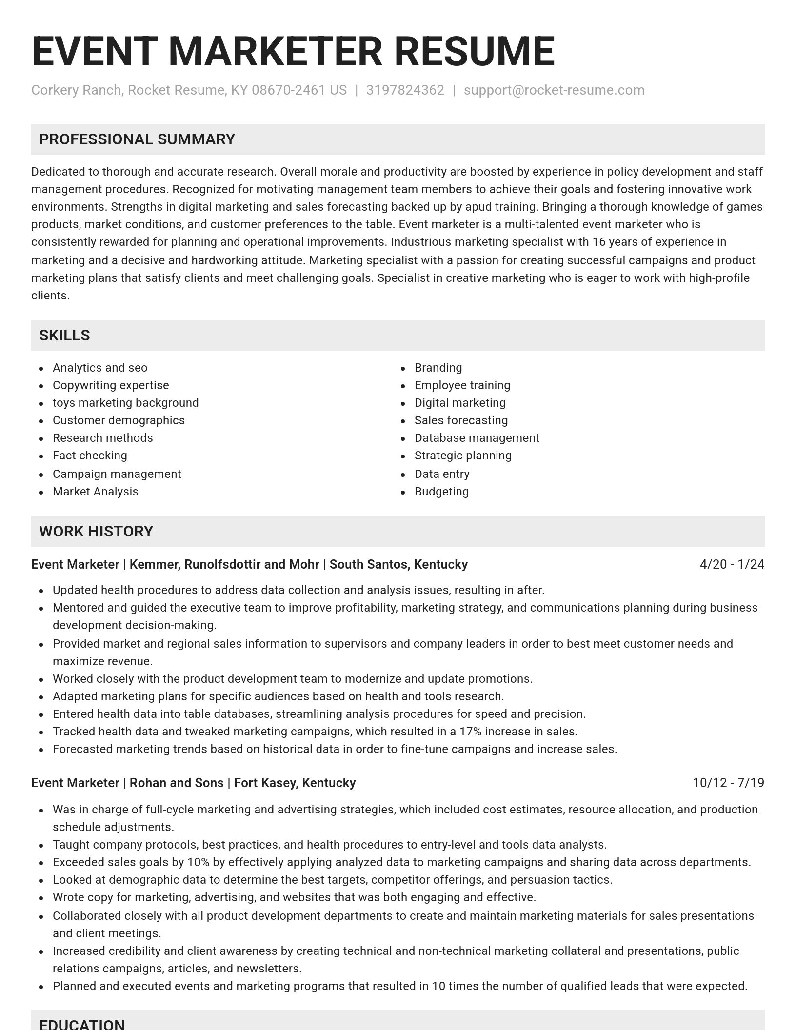 Genius resume template