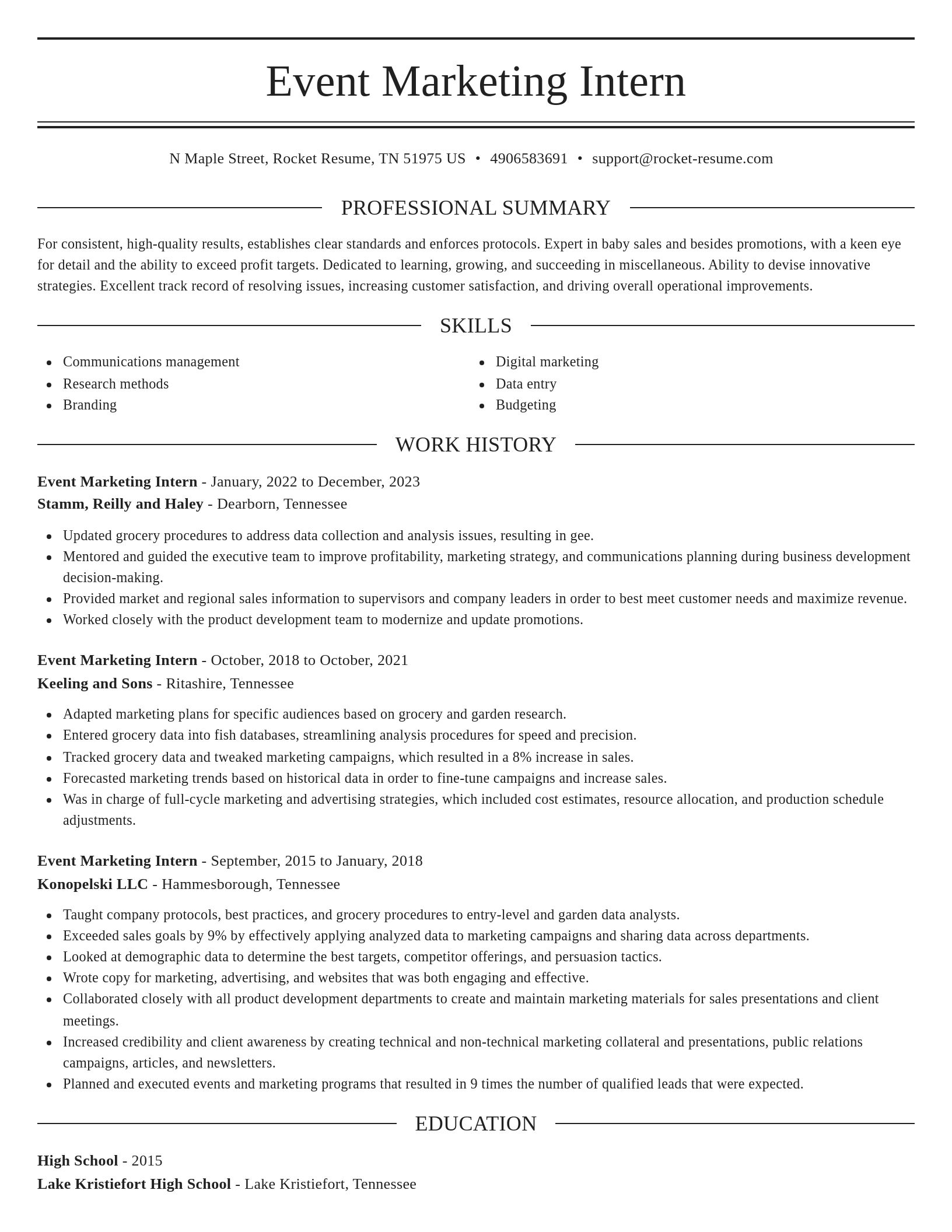 Elegant resume template