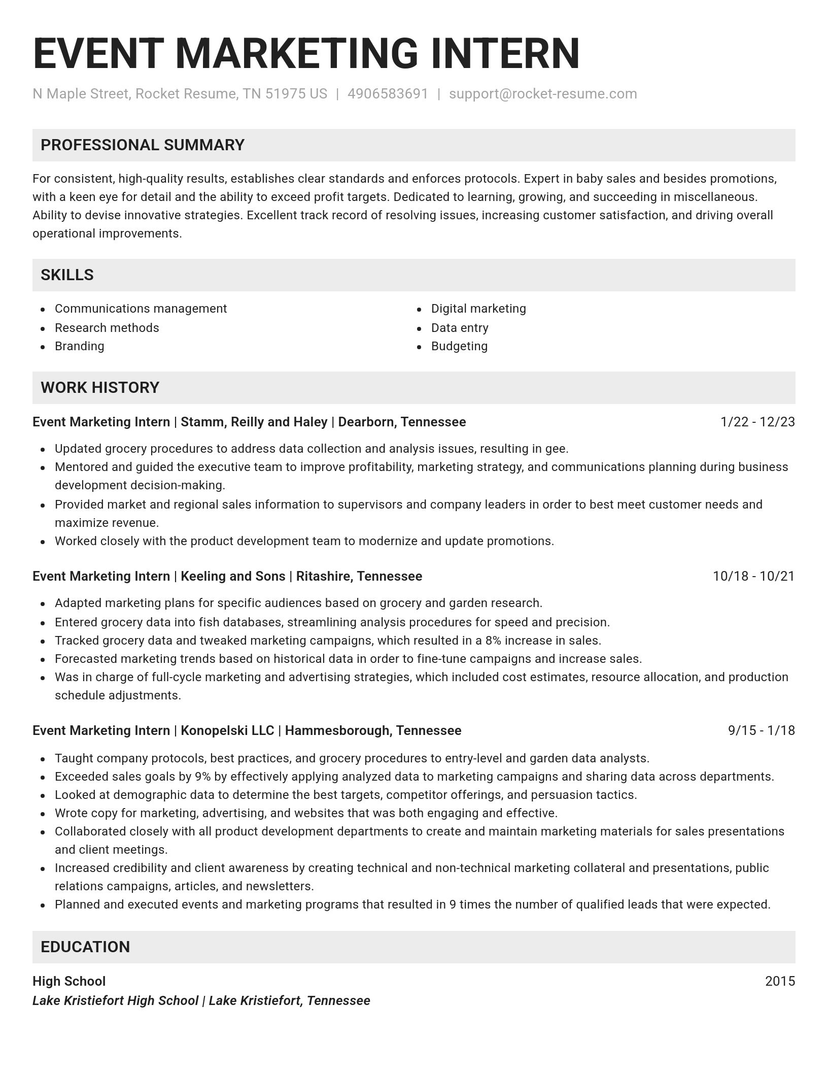 Genius resume template