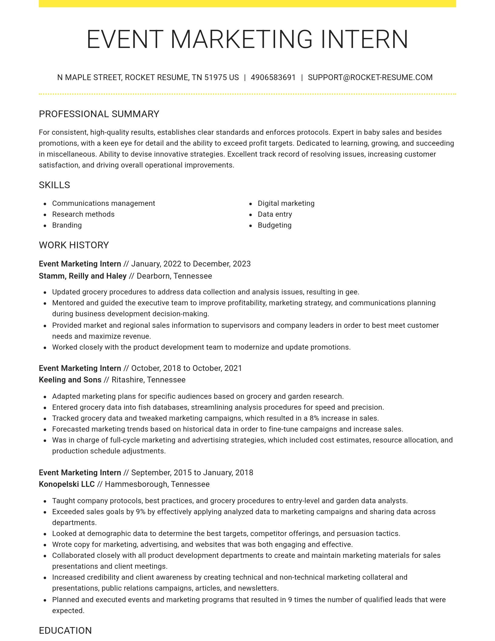 Grand resume template