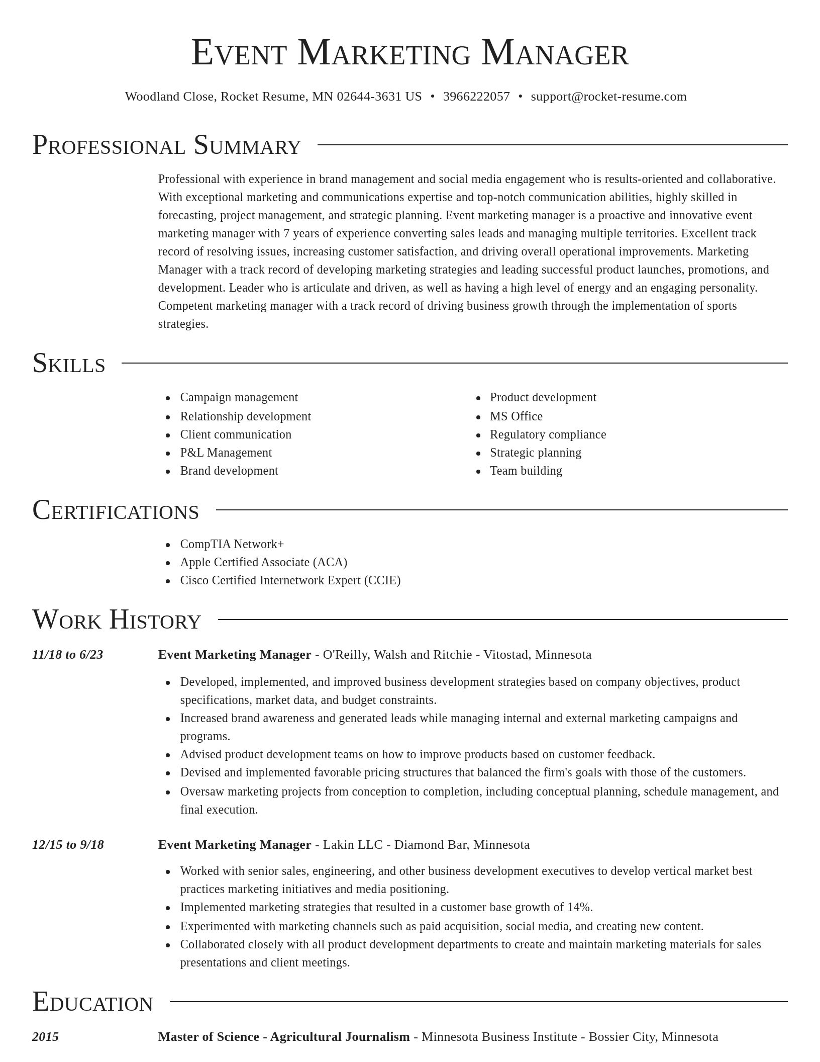 Director resume template