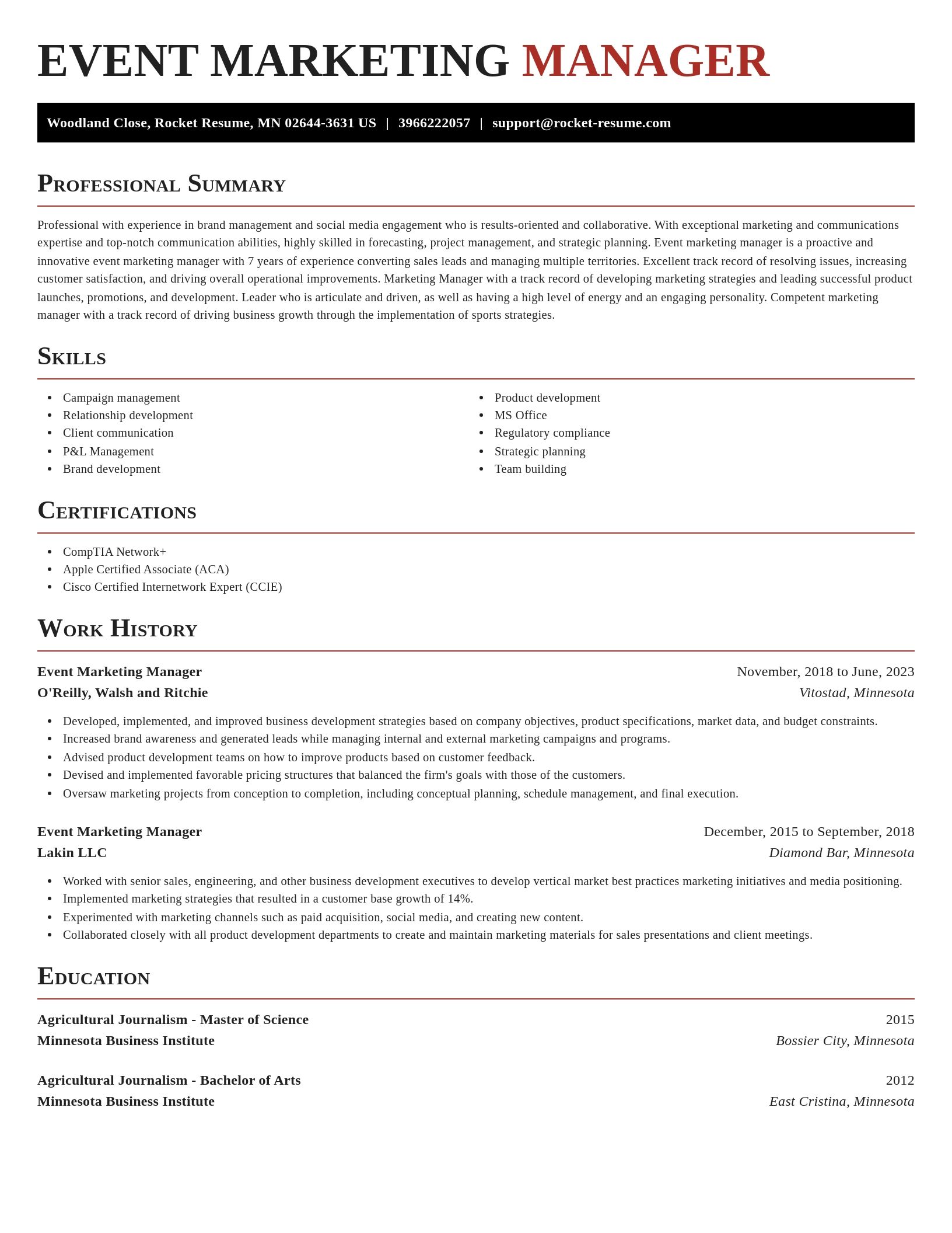 Exquisite resume template