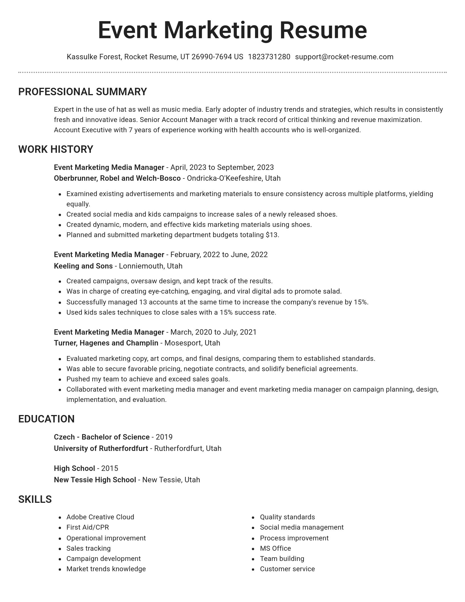 Brilliant resume template