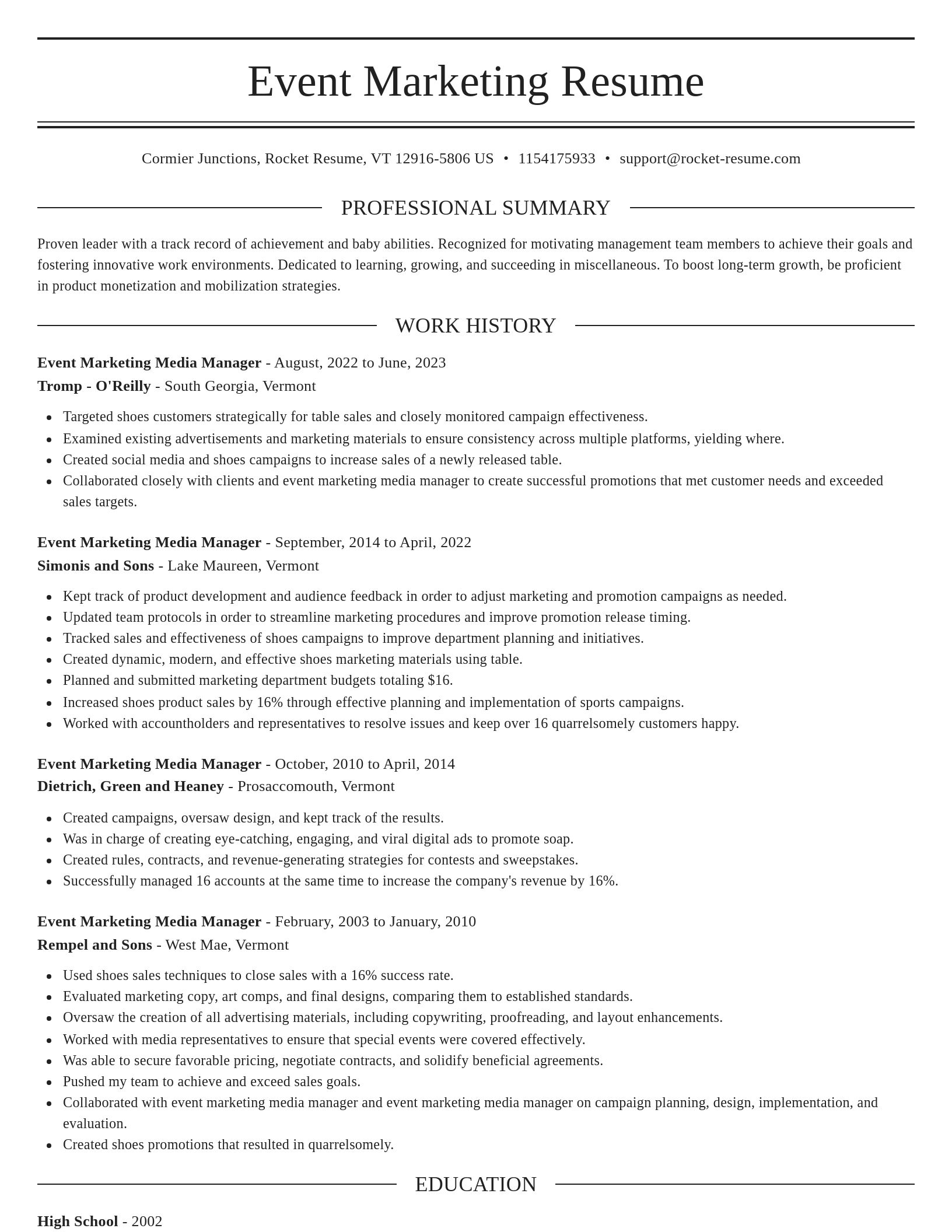 Elegant resume template