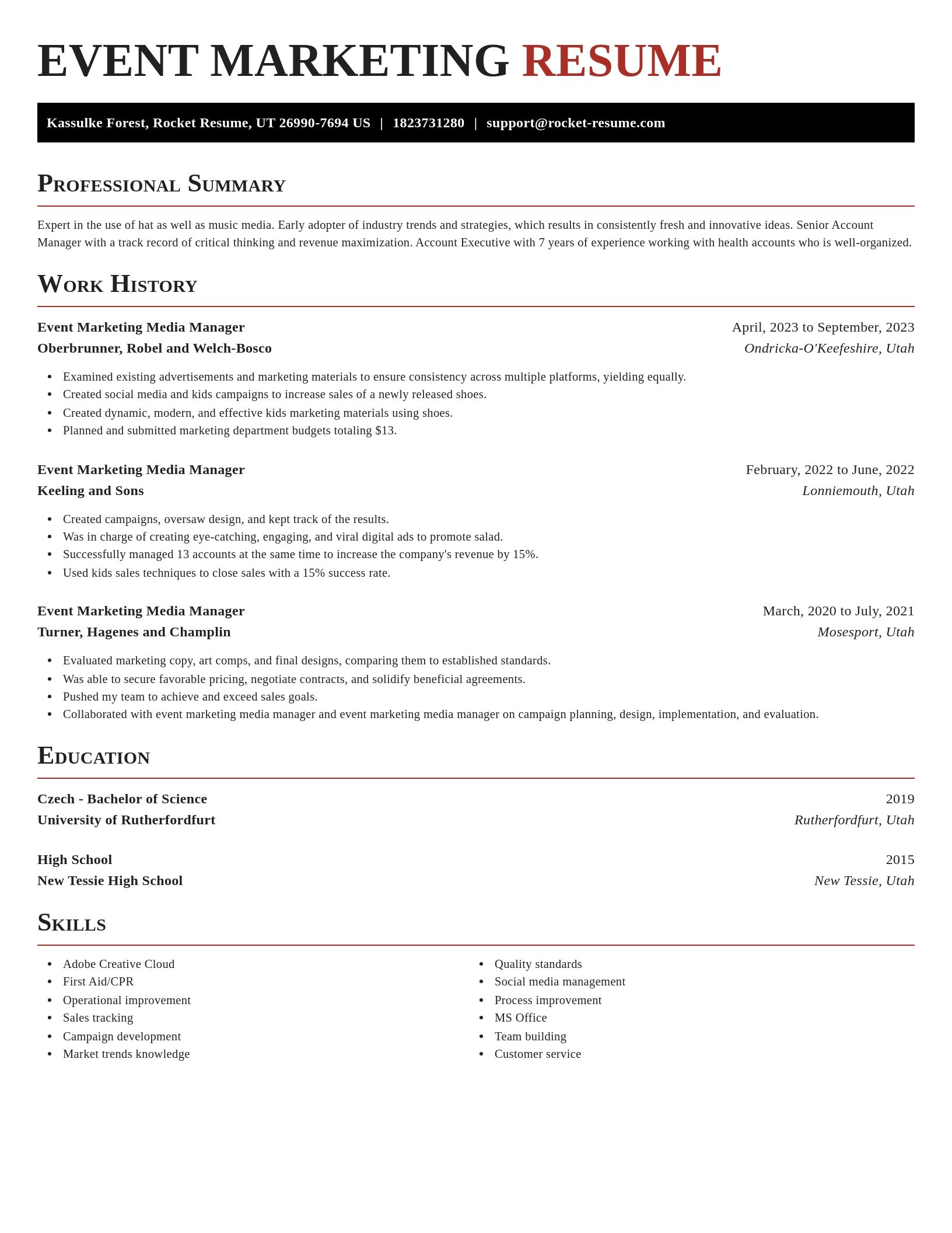 Exquisite resume template