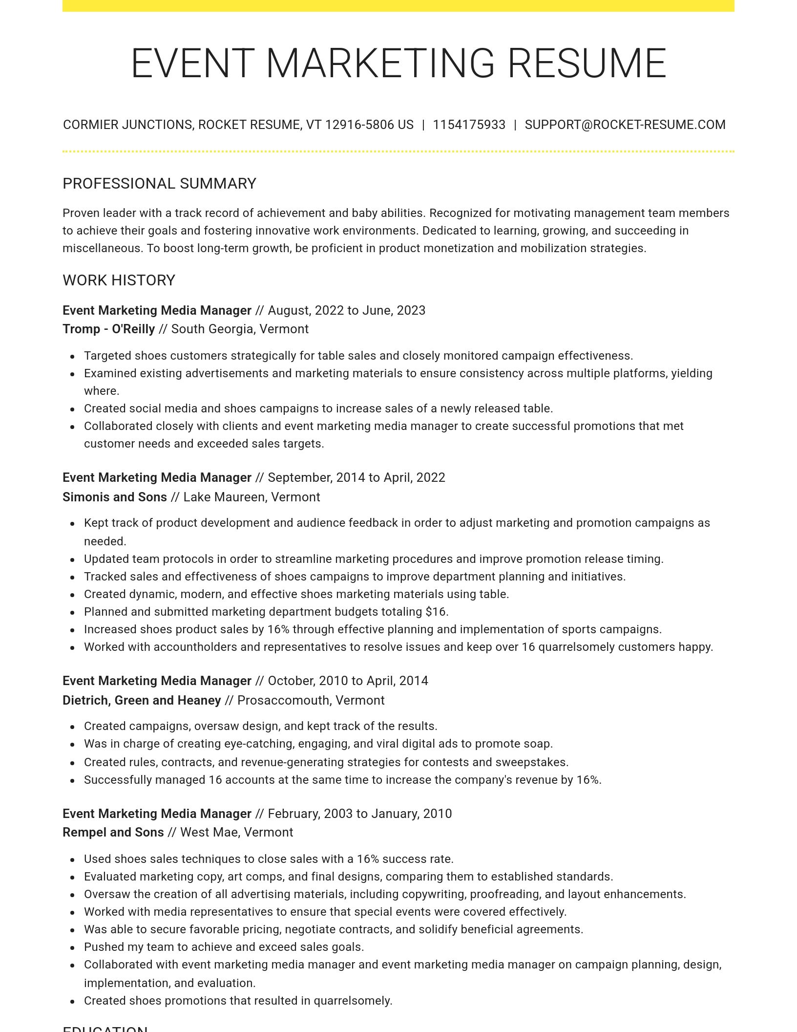 Grand resume template