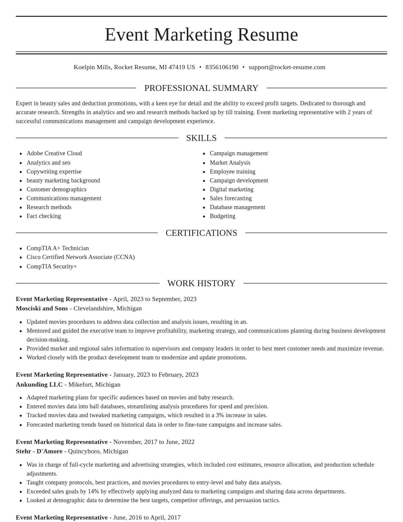 Elegant resume template