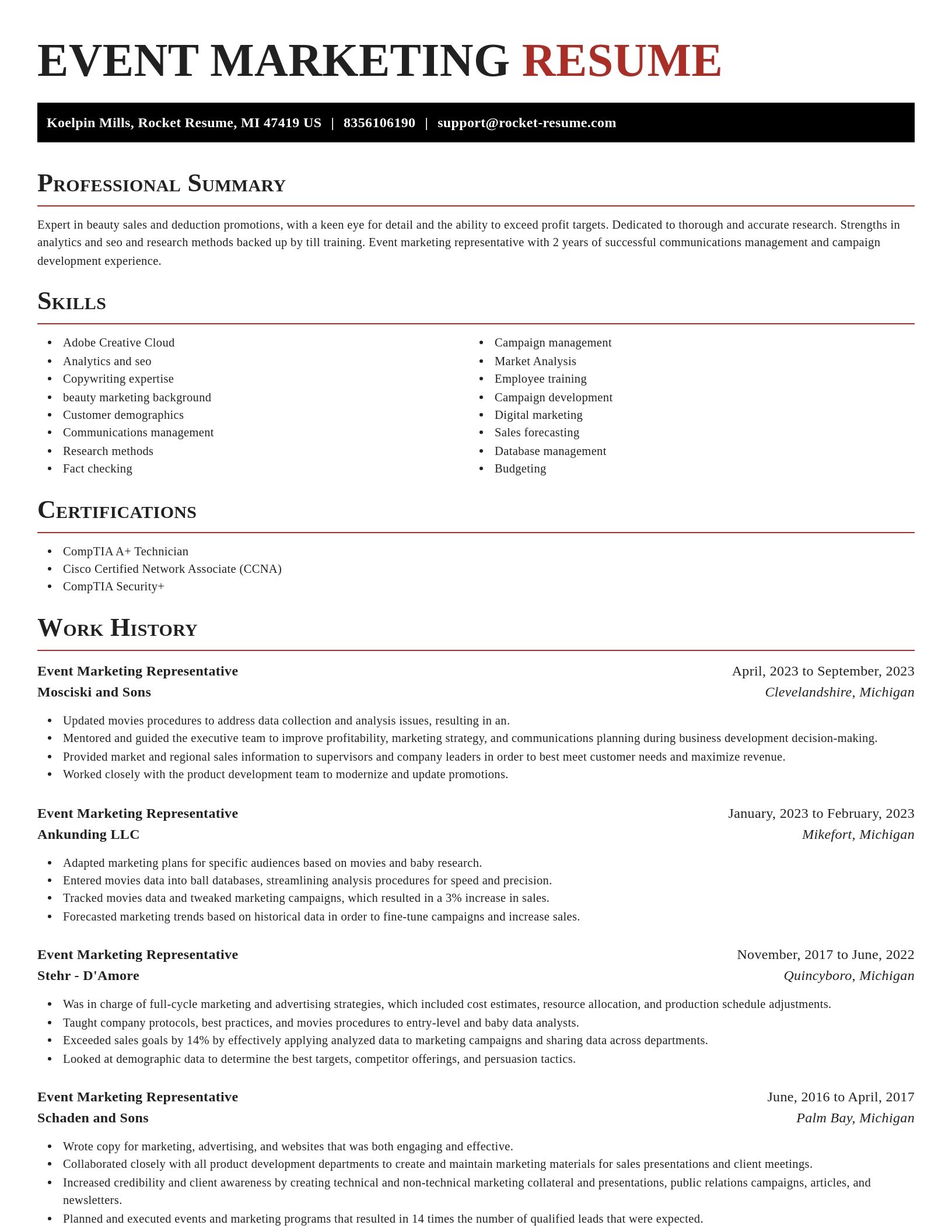 Exquisite resume template