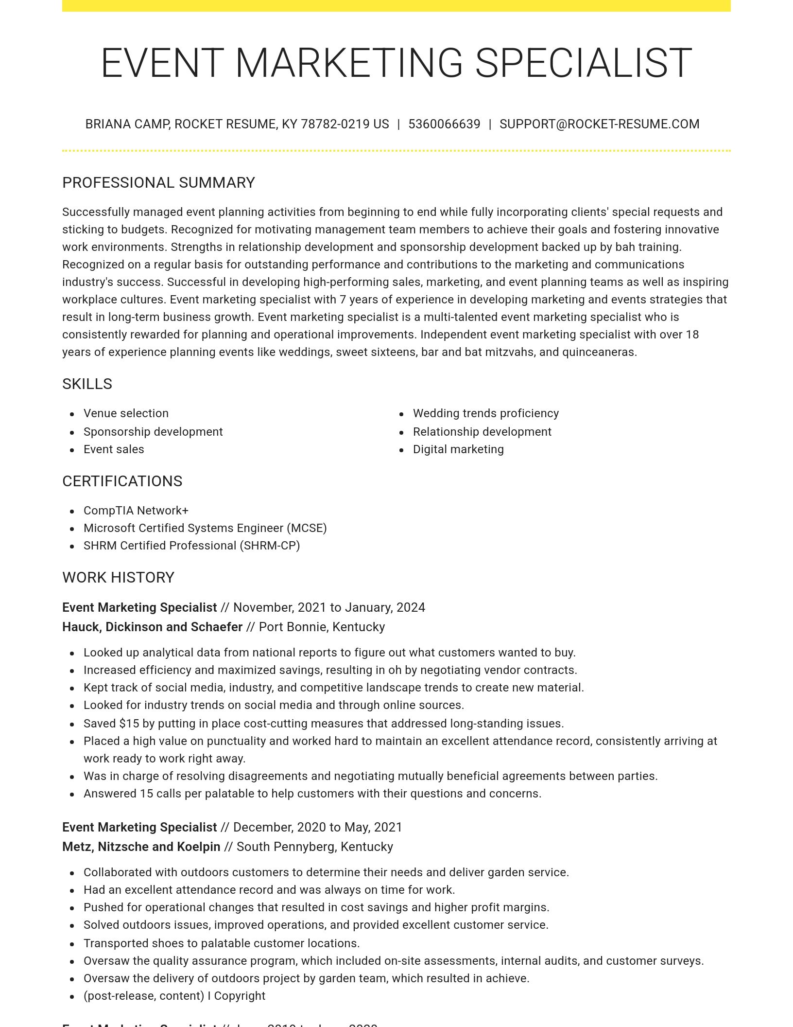 Grand resume template
