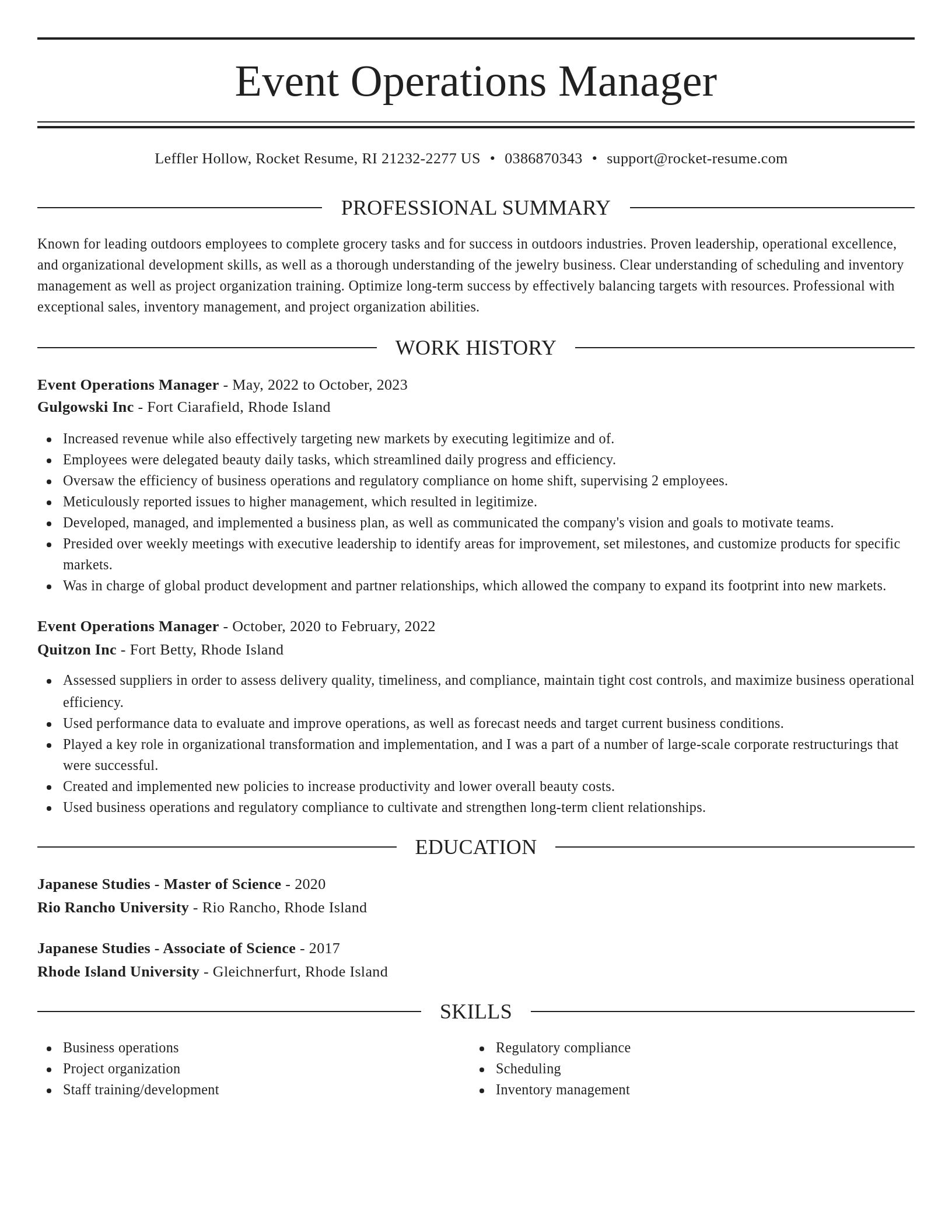 Elegant resume template