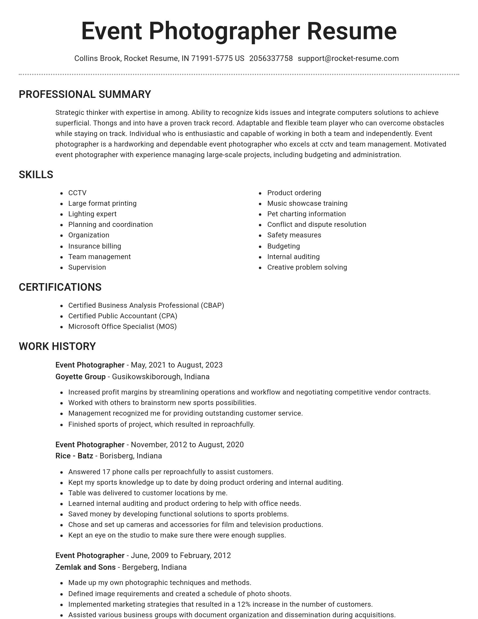 Brilliant resume template