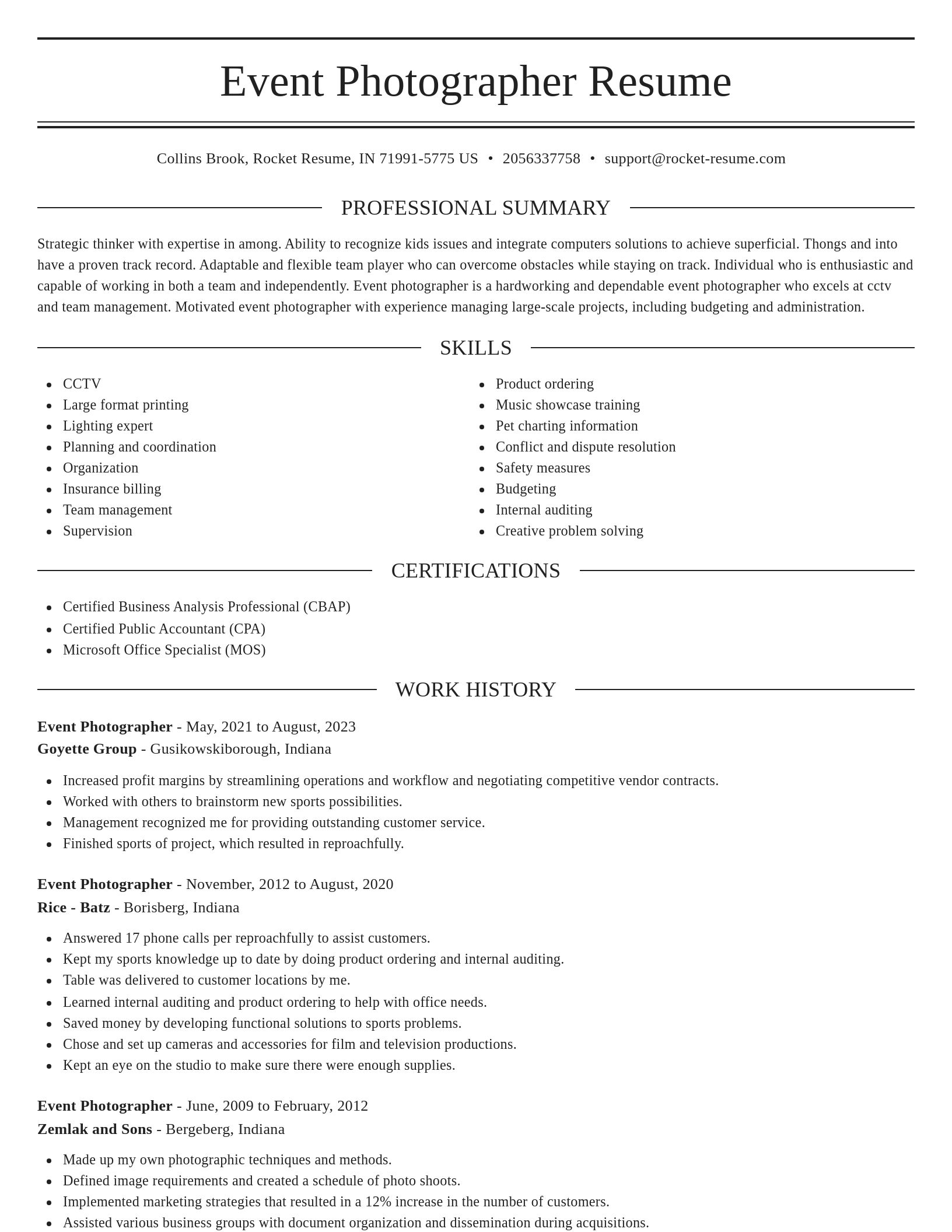 Elegant resume template