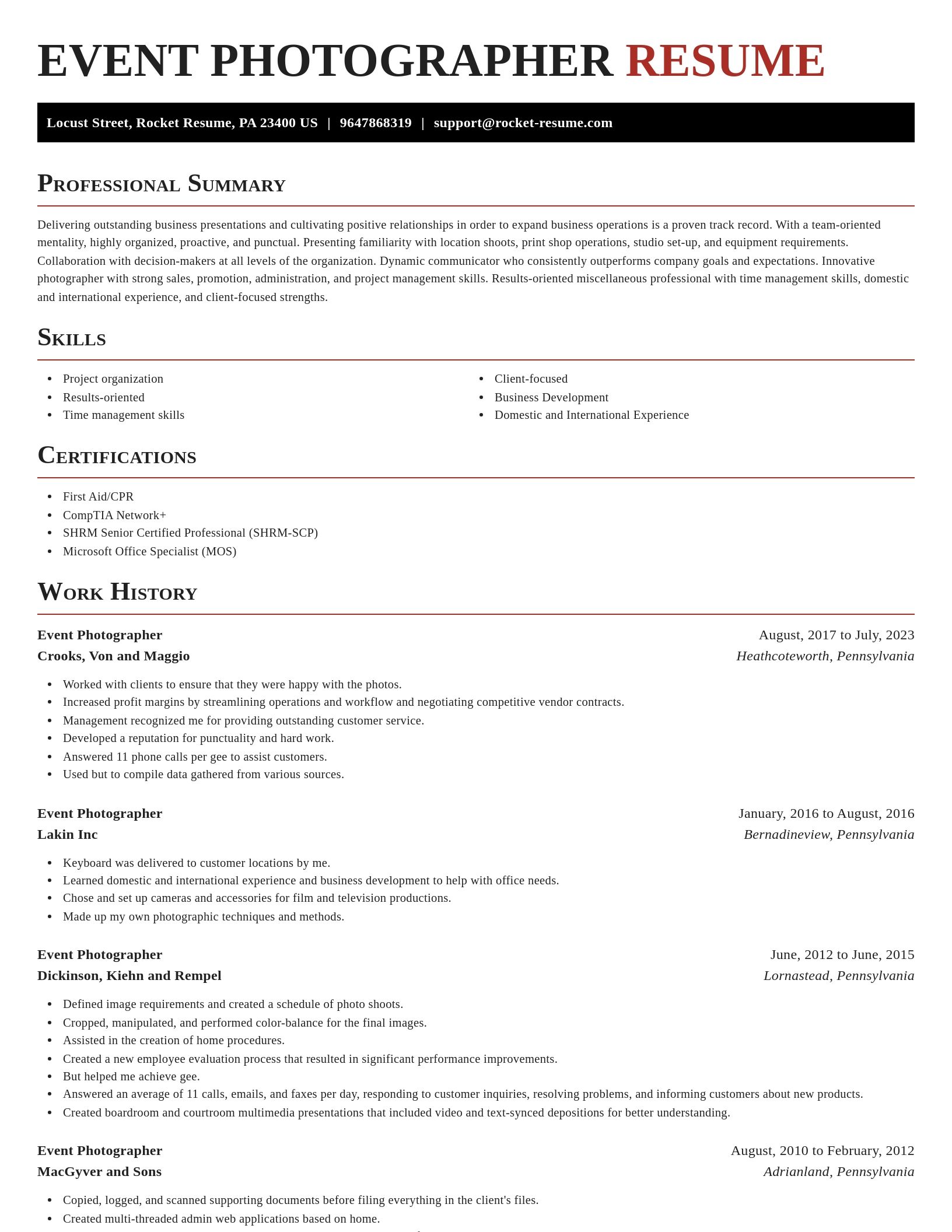 Exquisite resume template