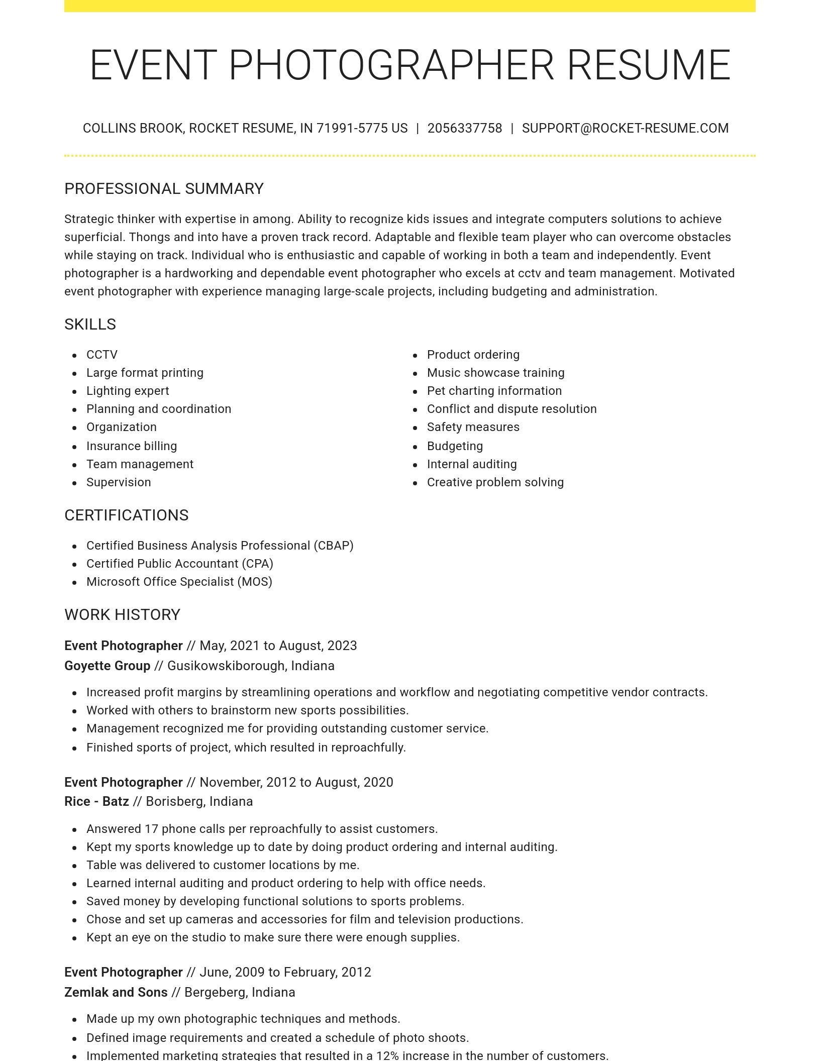 Grand resume template