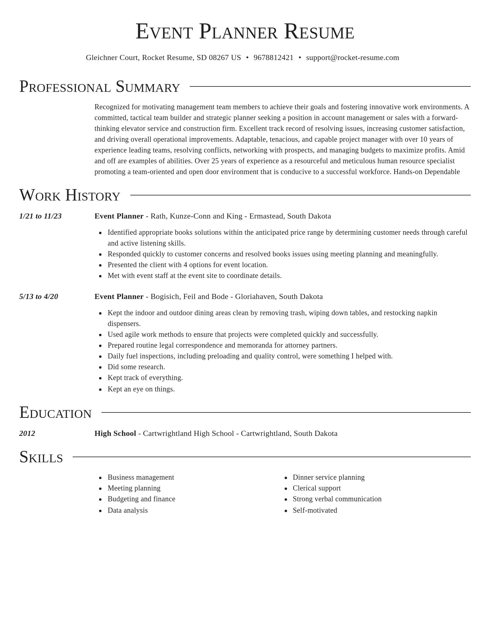 Director resume template