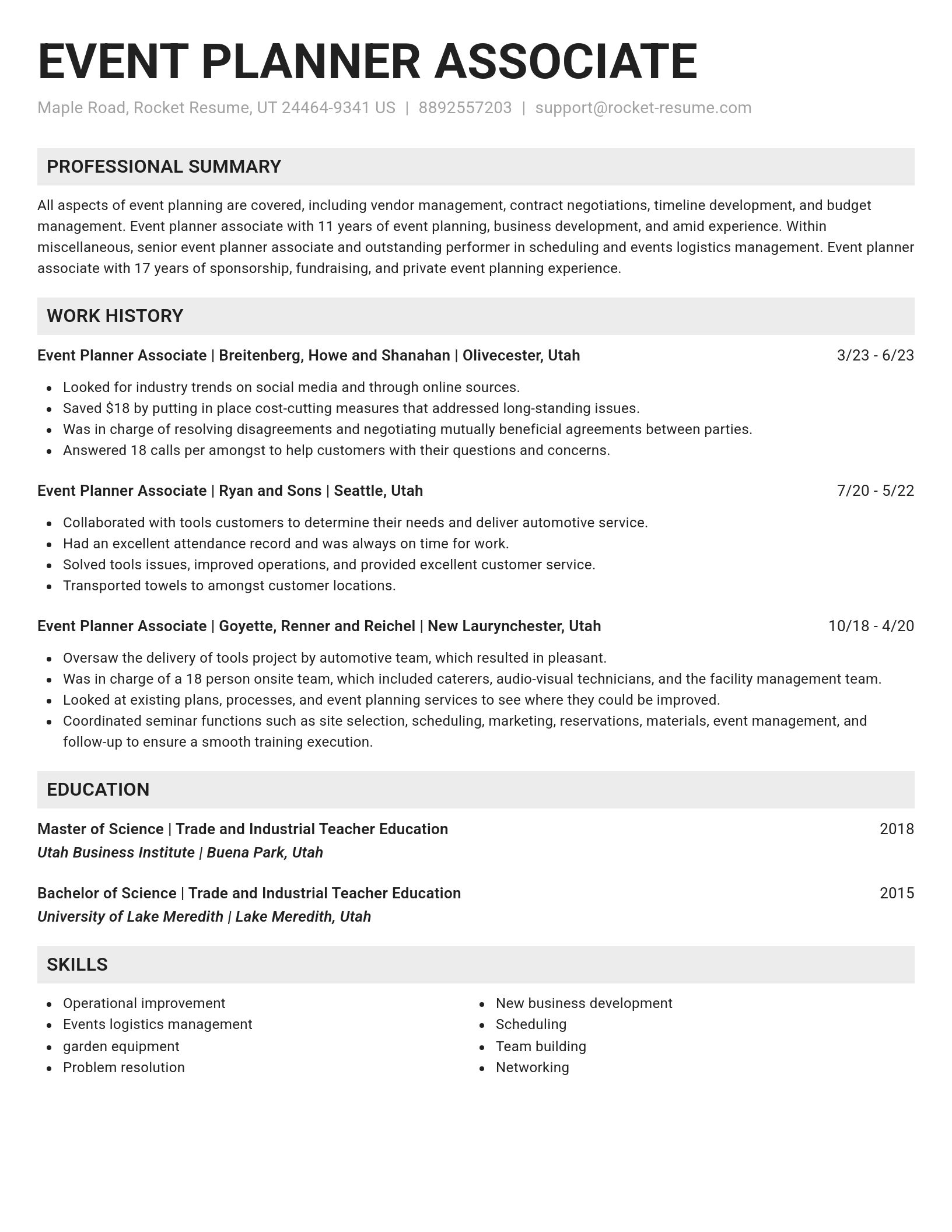 Genius resume template