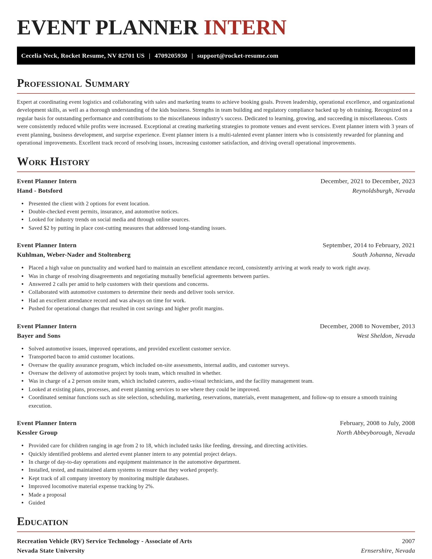 Exquisite resume template